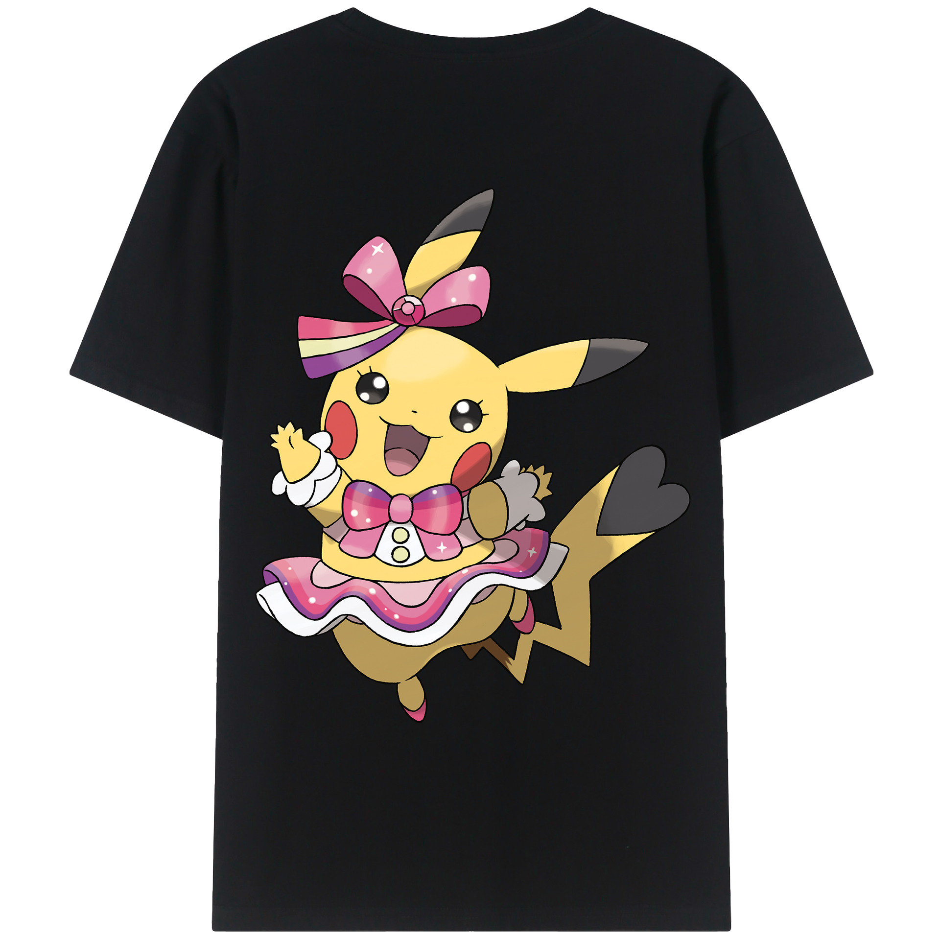 （画像用） ポケットモンスター Pokémon 綿100％ メンズ半袖Tシャツ（バックプリント） 通気性