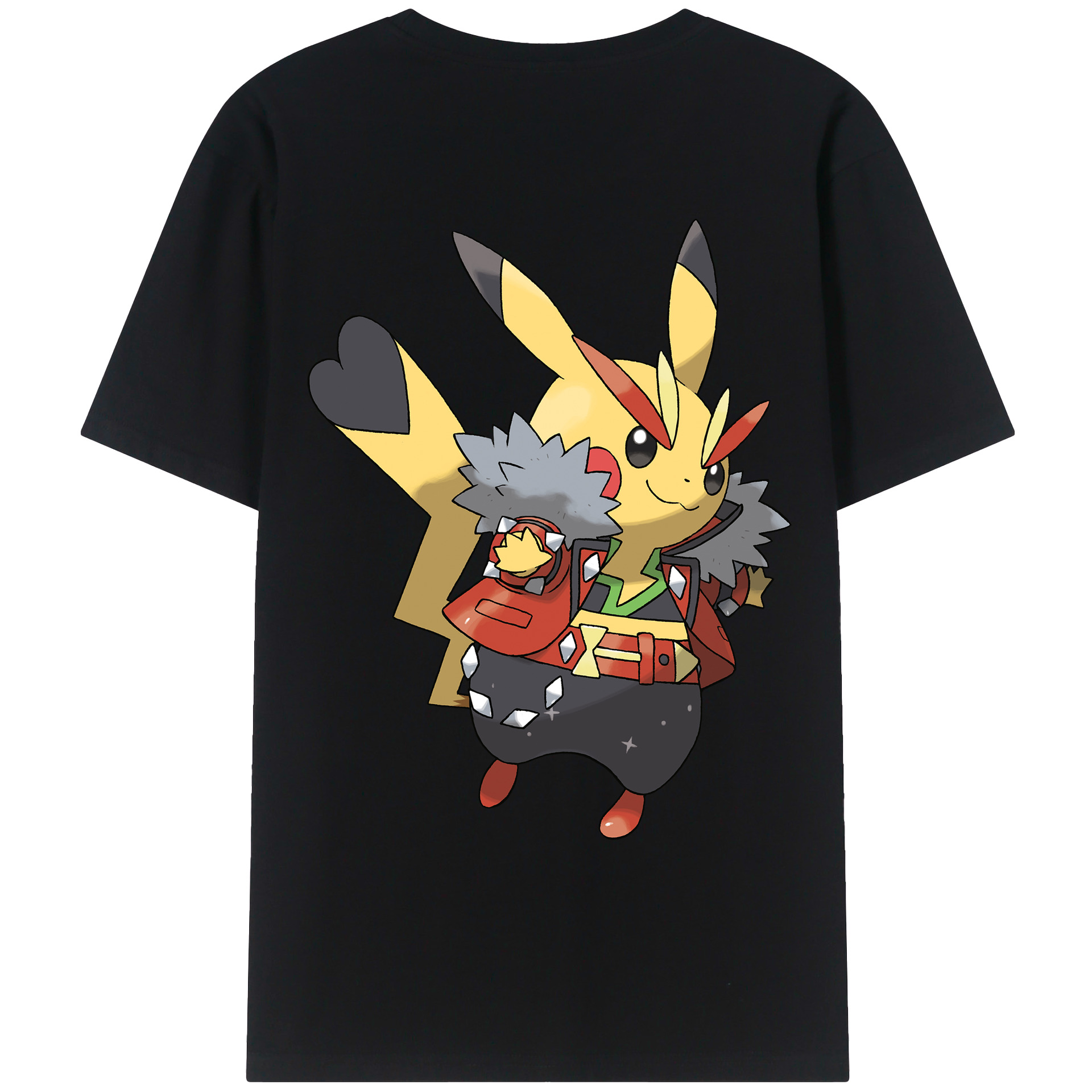 （画像用） ポケットモンスター Pokémon 綿100％ メンズ半袖Tシャツ（バックプリント） 通気性