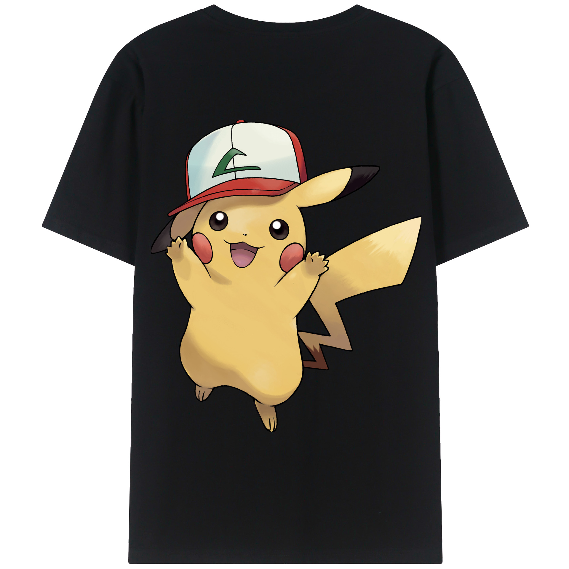 （画像用） ポケットモンスター Pokémon 綿100％ メンズ半袖Tシャツ（バックプリント） 通気性