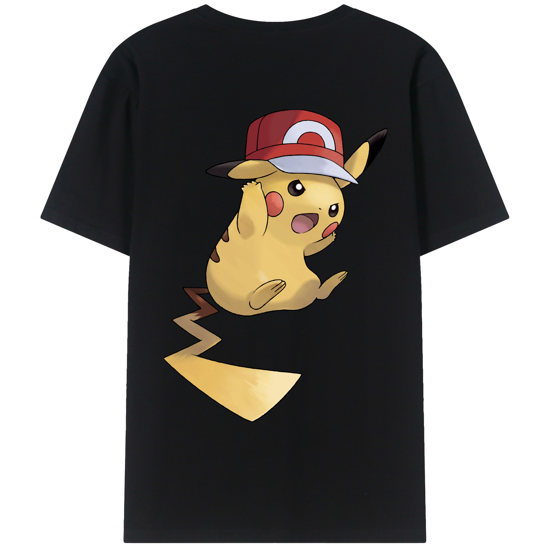 （画像用） ポケットモンスター Pokémon 綿100％ メンズ半袖Tシャツ（バックプリント） 通気性