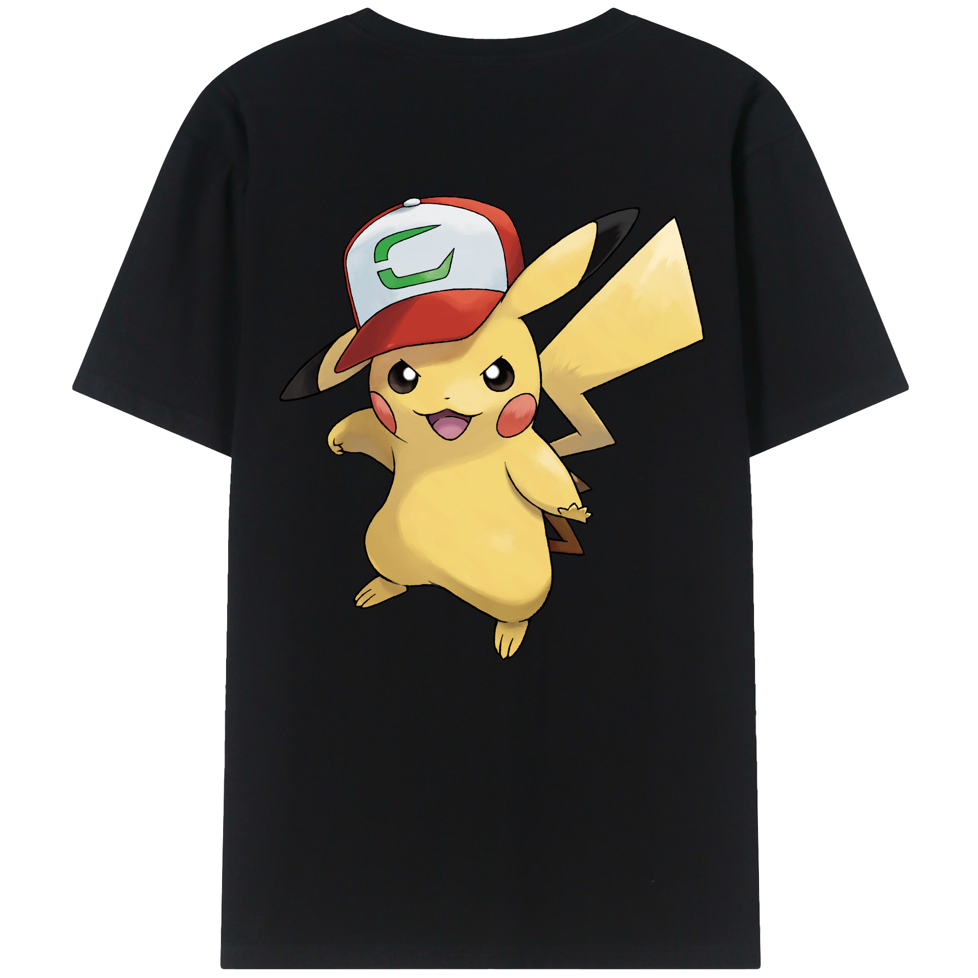 （画像用） ポケットモンスター Pokémon 綿100％ メンズ半袖Tシャツ（バックプリント） 通気性