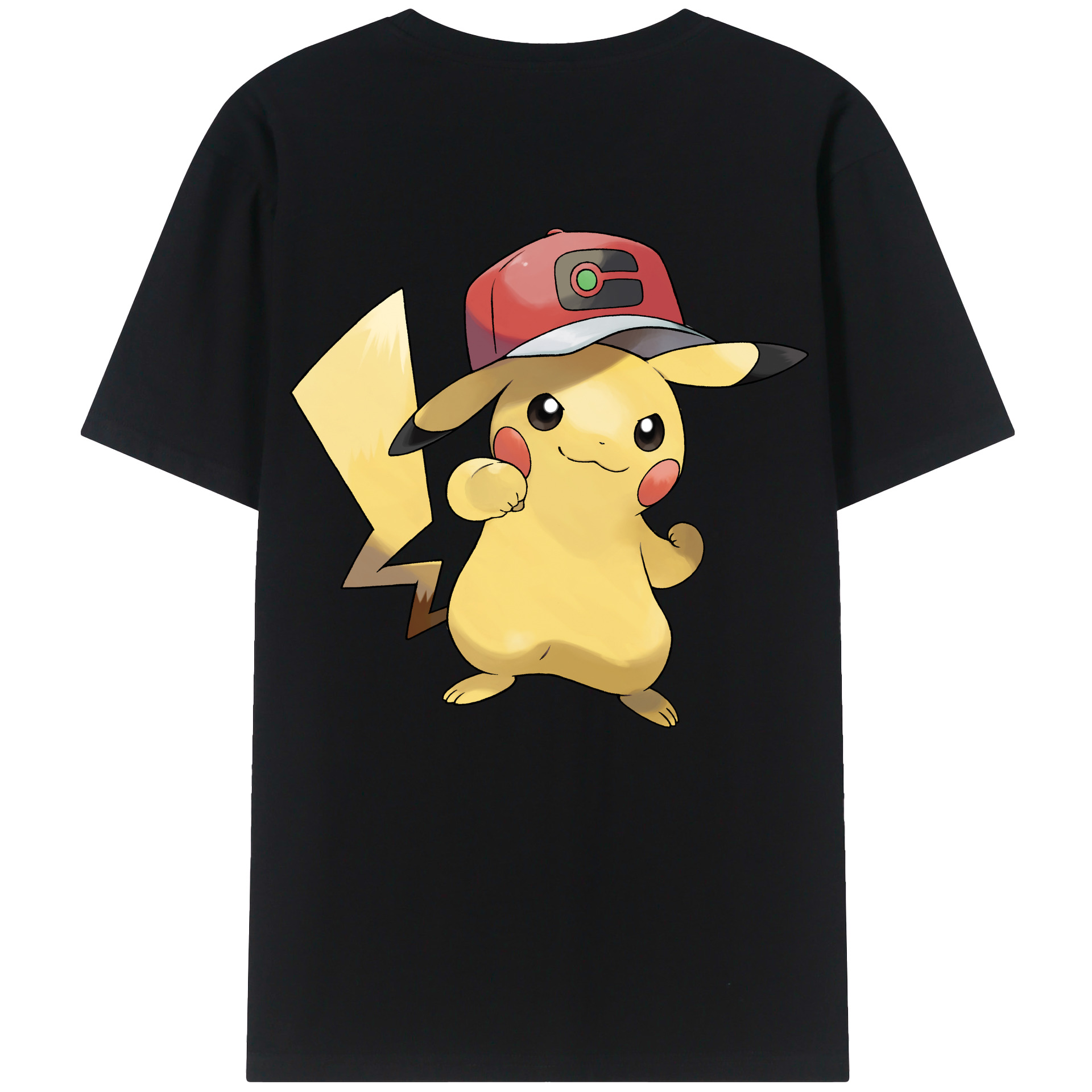 （画像用） ポケットモンスター Pokémon 綿100％ メンズ半袖Tシャツ（バックプリント） 通気性