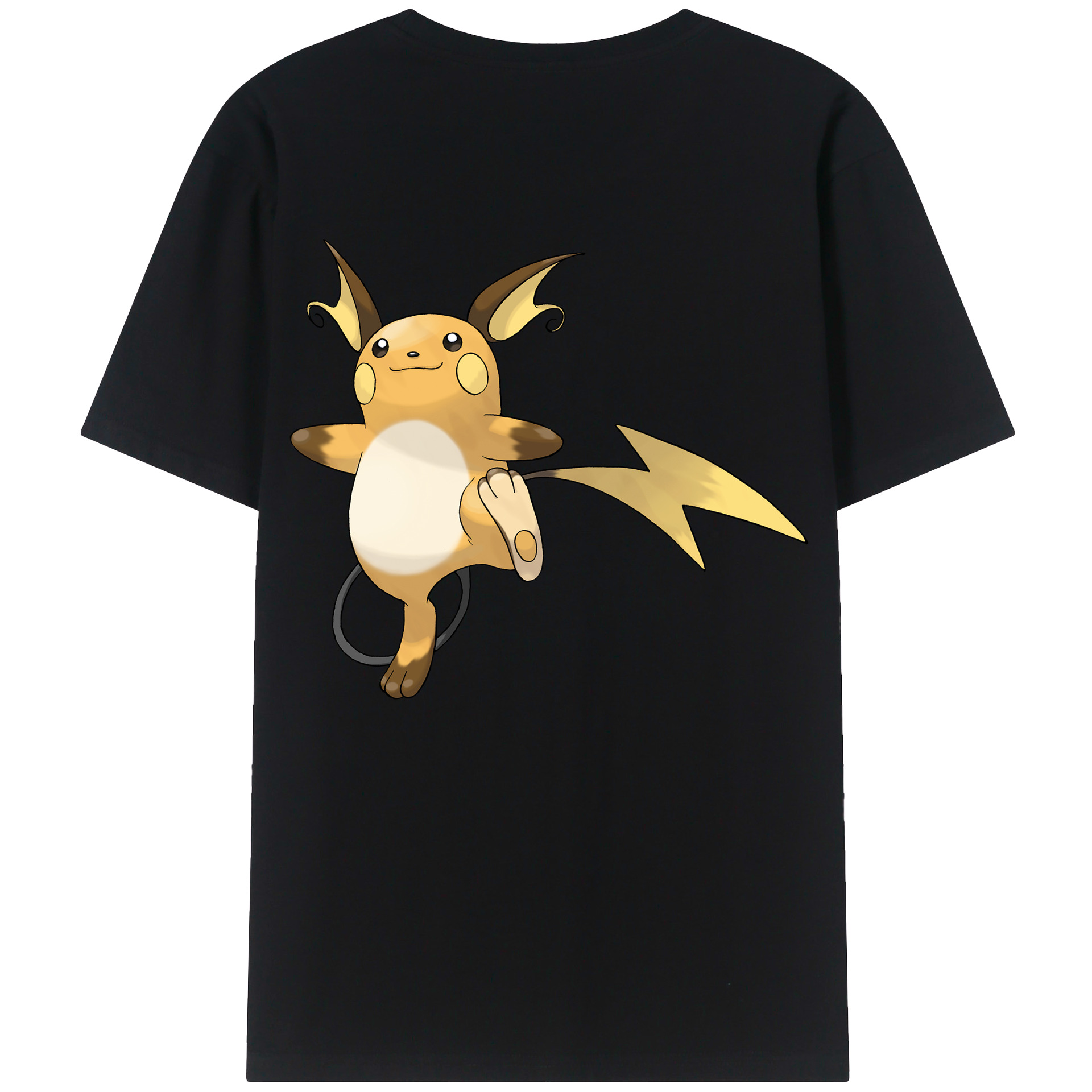 （画像用） ポケットモンスター Pokémon 綿100％ メンズ半袖Tシャツ（バックプリント） 通気性