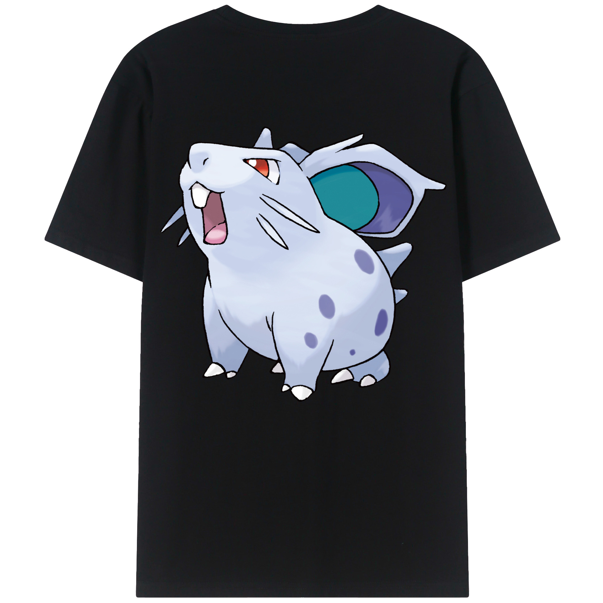 （画像用） ポケットモンスター Pokémon 綿100％ メンズ半袖Tシャツ（バックプリント） 通気性