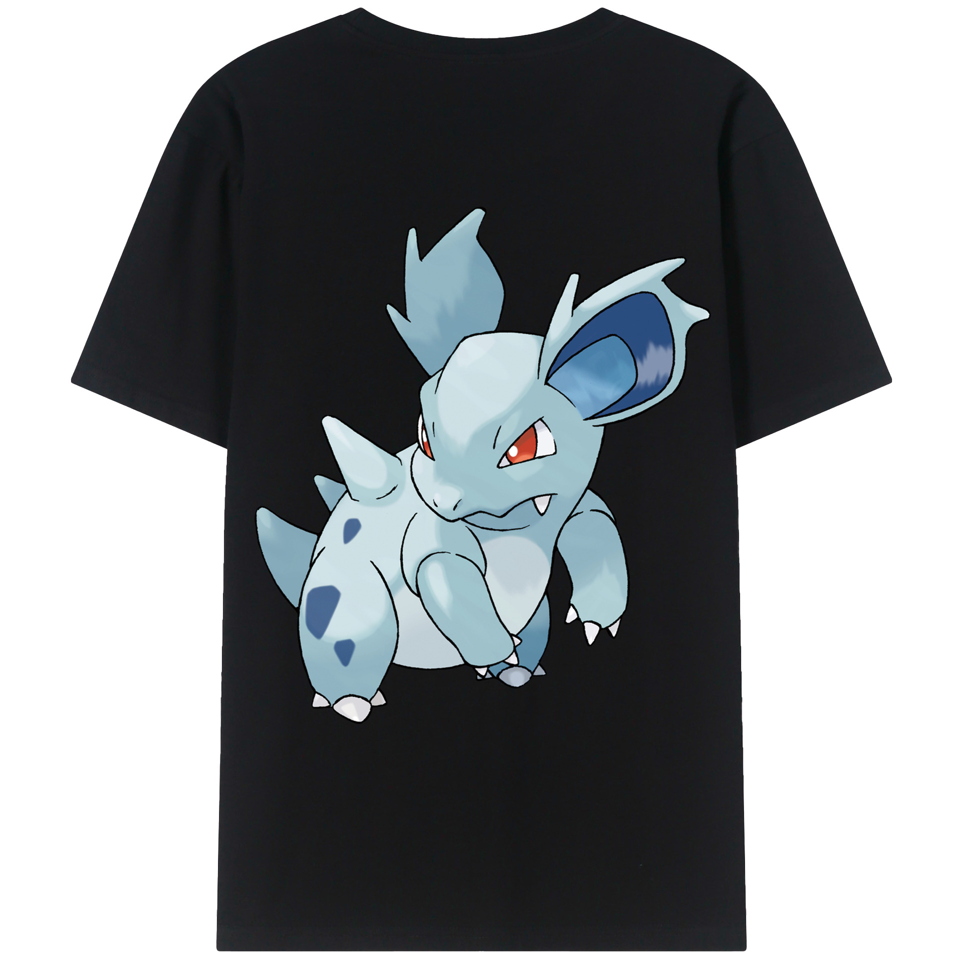 （画像用） ポケットモンスター Pokémon 綿100％ メンズ半袖Tシャツ（バックプリント） 通気性