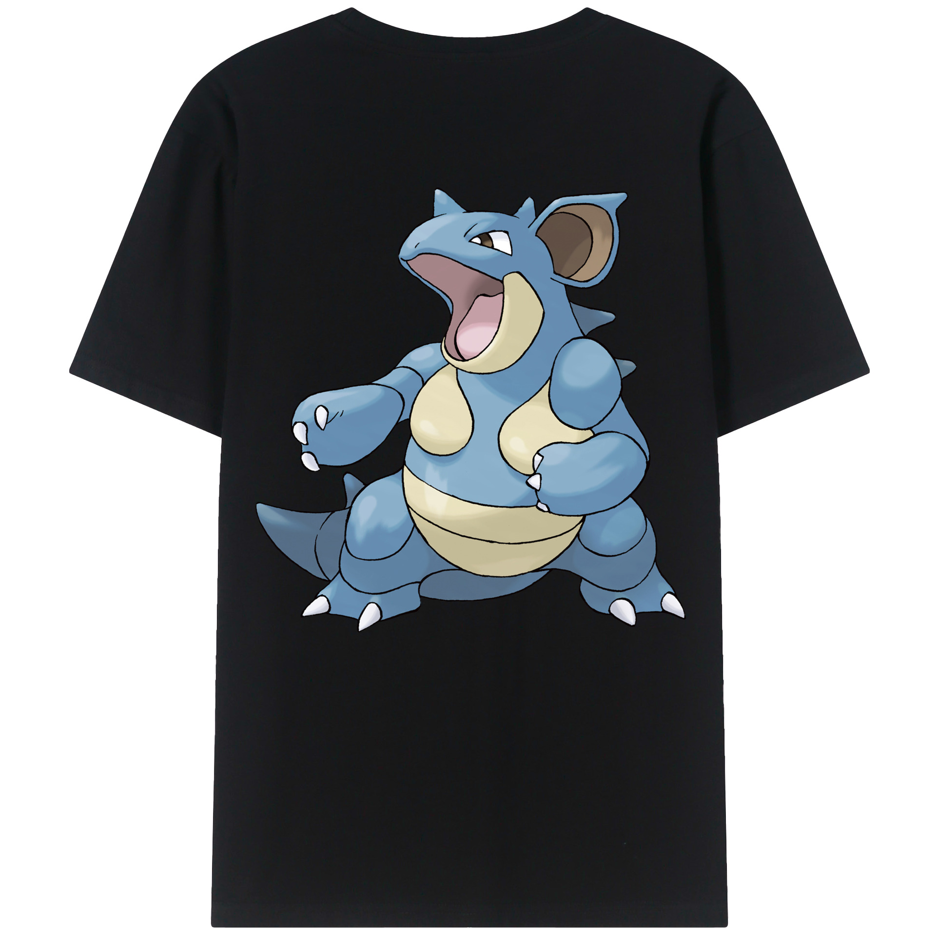 （画像用） ポケットモンスター Pokémon 綿100％ メンズ半袖Tシャツ（バックプリント） 通気性