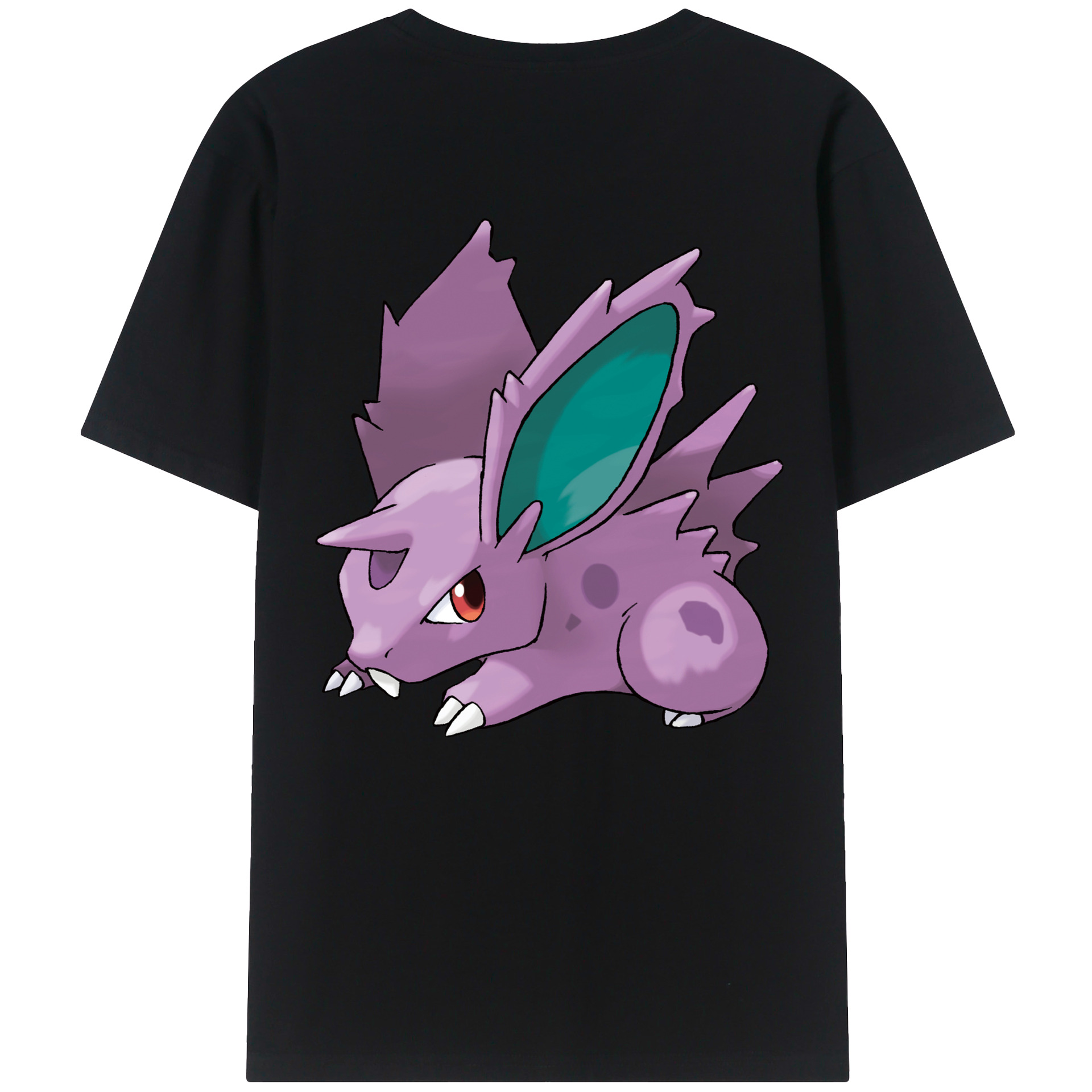 （画像用） ポケットモンスター Pokémon 綿100％ メンズ半袖Tシャツ（バックプリント） 通気性