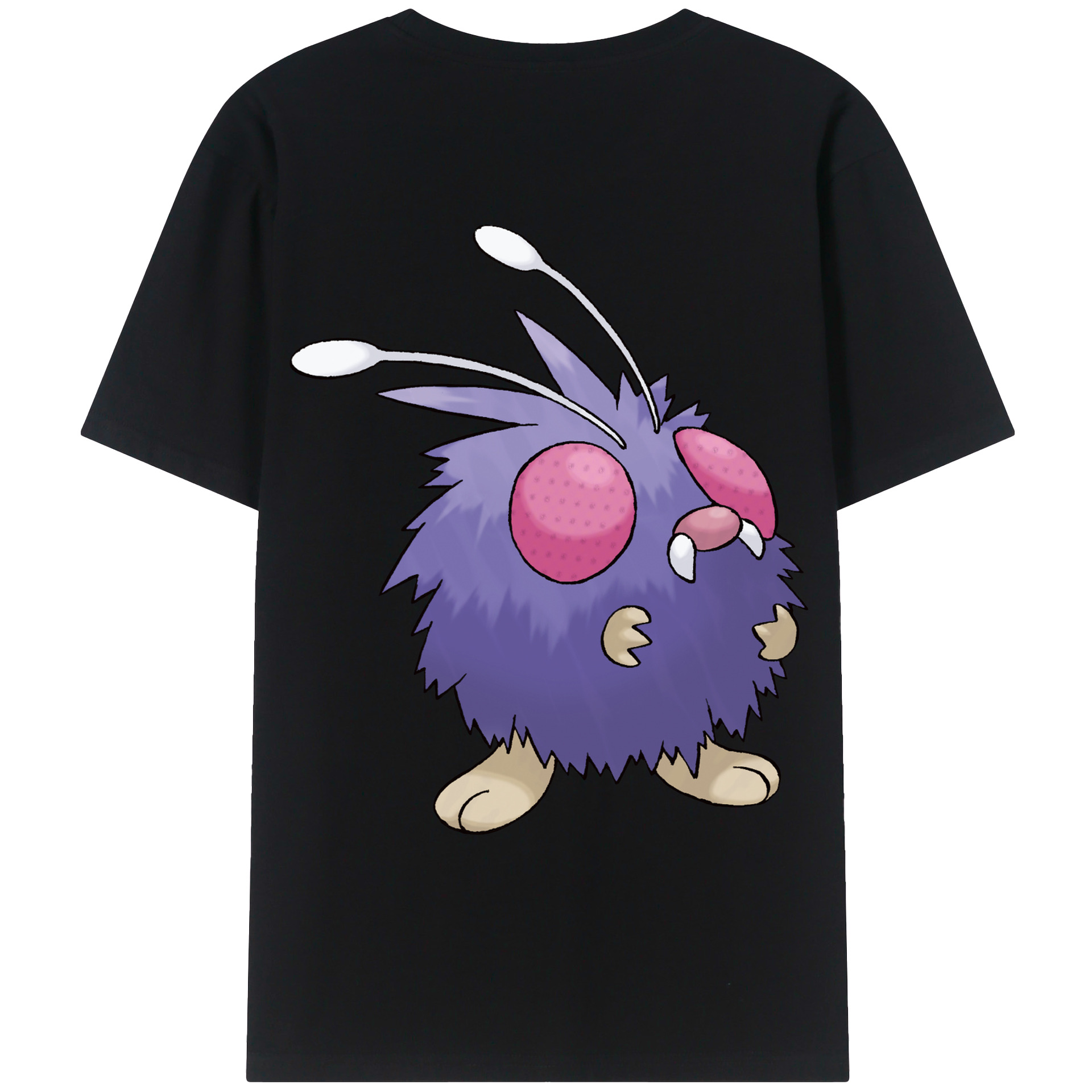 （画像用） ポケットモンスター Pokémon 綿100％ メンズ半袖Tシャツ（バックプリント） 通気性