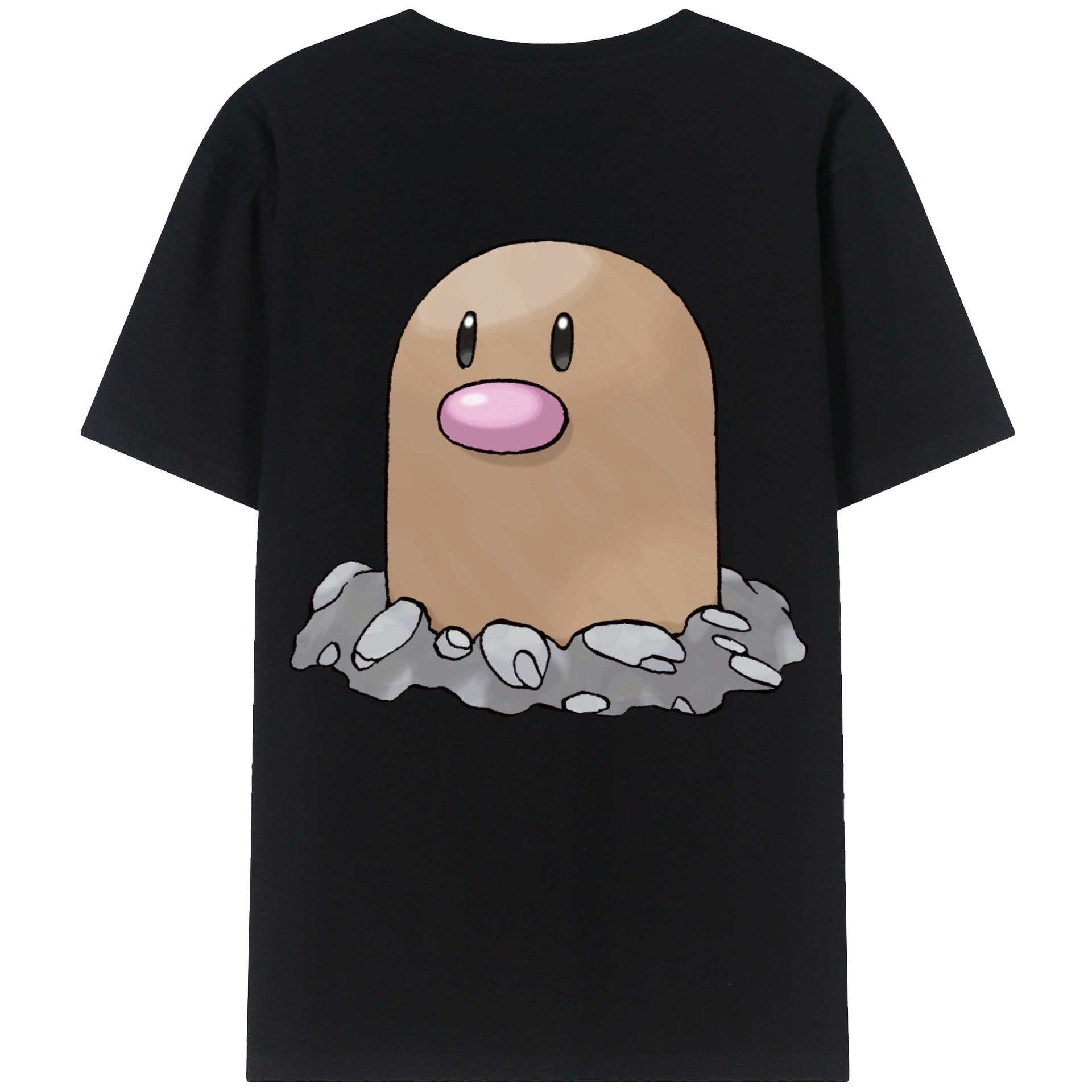 （画像用） ポケットモンスター Pokémon 綿100％ メンズ半袖Tシャツ（バックプリント） 通気性