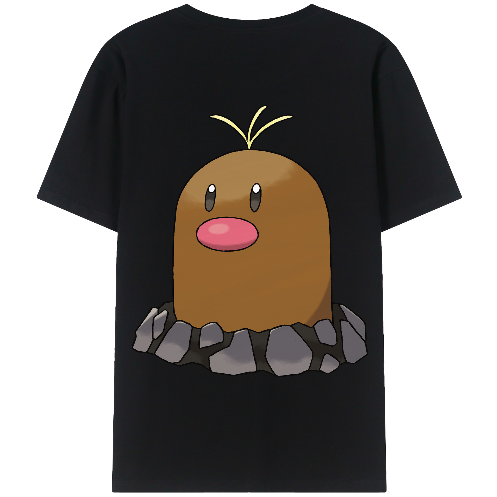 （画像用） ポケットモンスター Pokémon 綿100％ メンズ半袖Tシャツ（バックプリント） 通気性