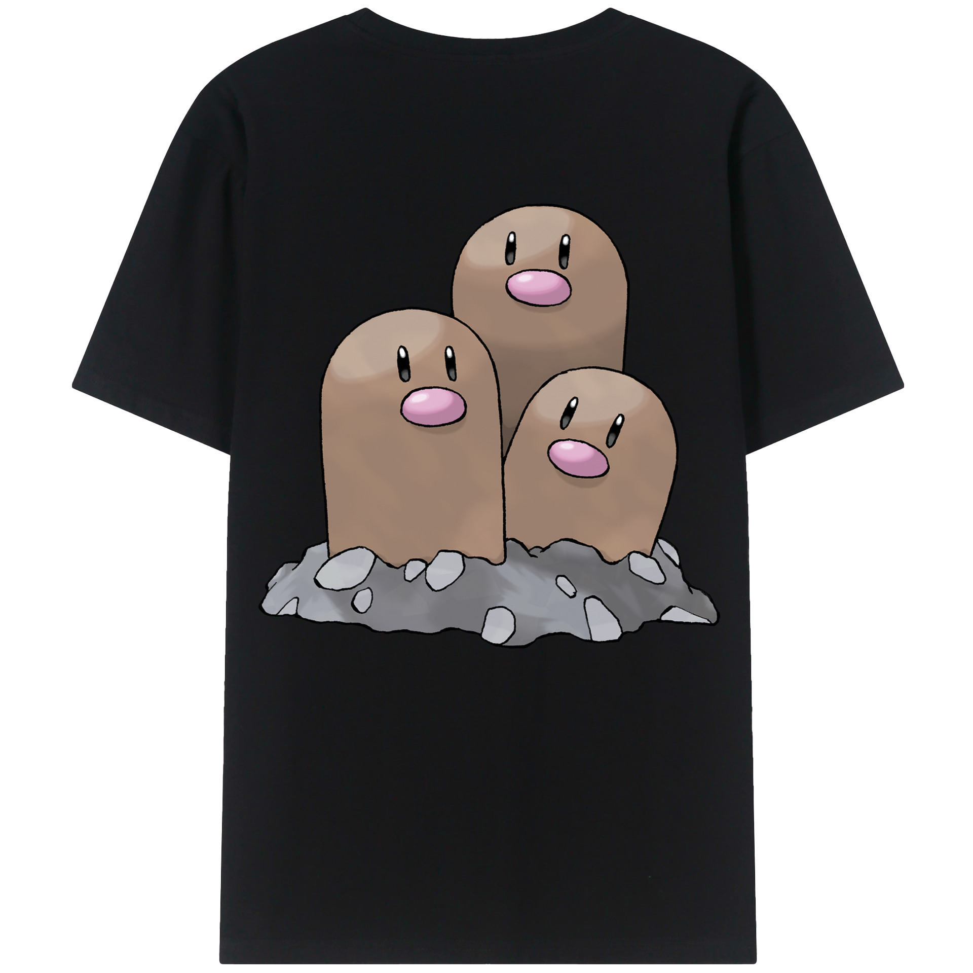 （画像用） ポケットモンスター Pokémon 綿100％ メンズ半袖Tシャツ（バックプリント） 通気性