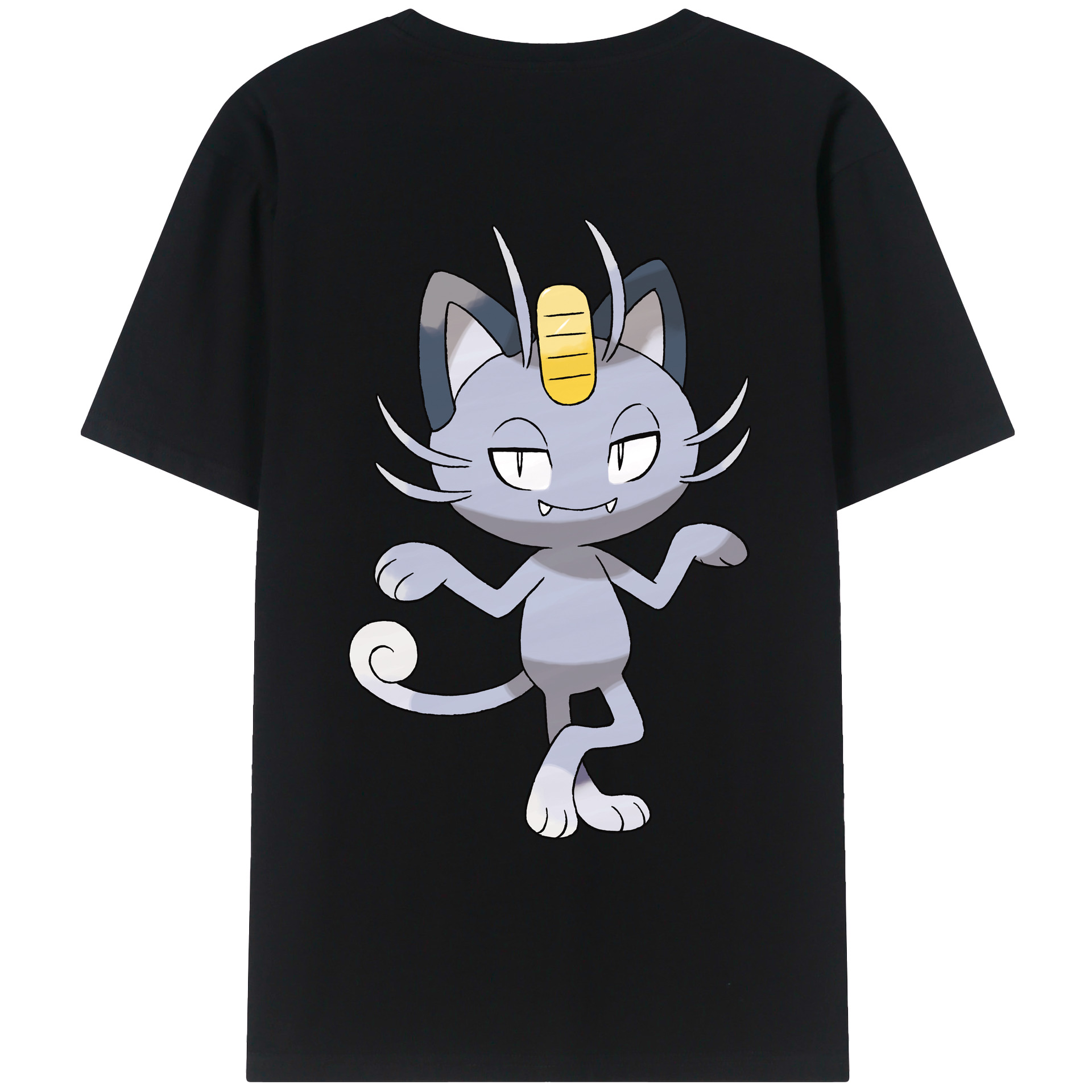 （画像用） ポケットモンスター Pokémon 綿100％ メンズ半袖Tシャツ（バックプリント） 通気性