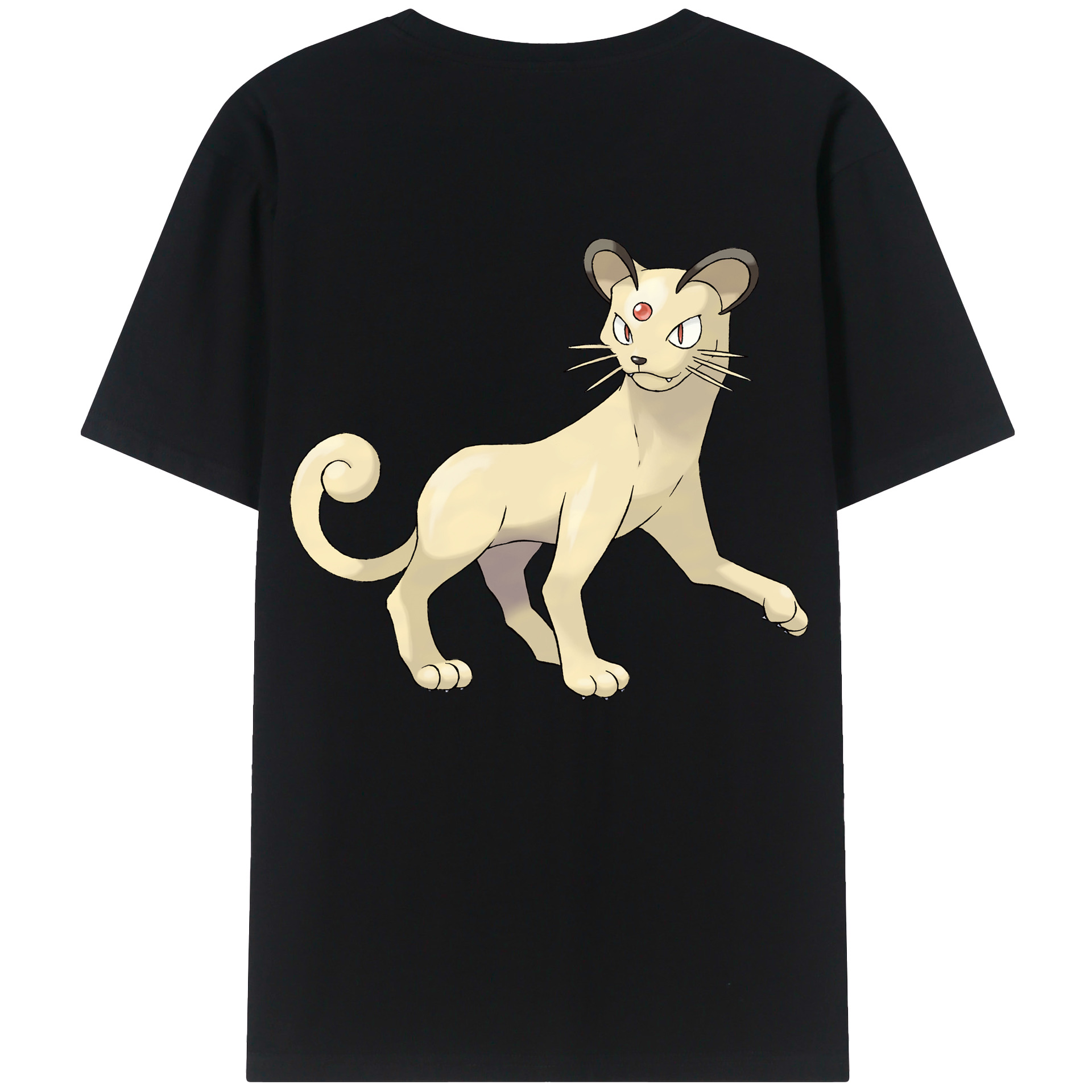 （画像用） ポケットモンスター Pokémon 綿100％ メンズ半袖Tシャツ（バックプリント） 通気性