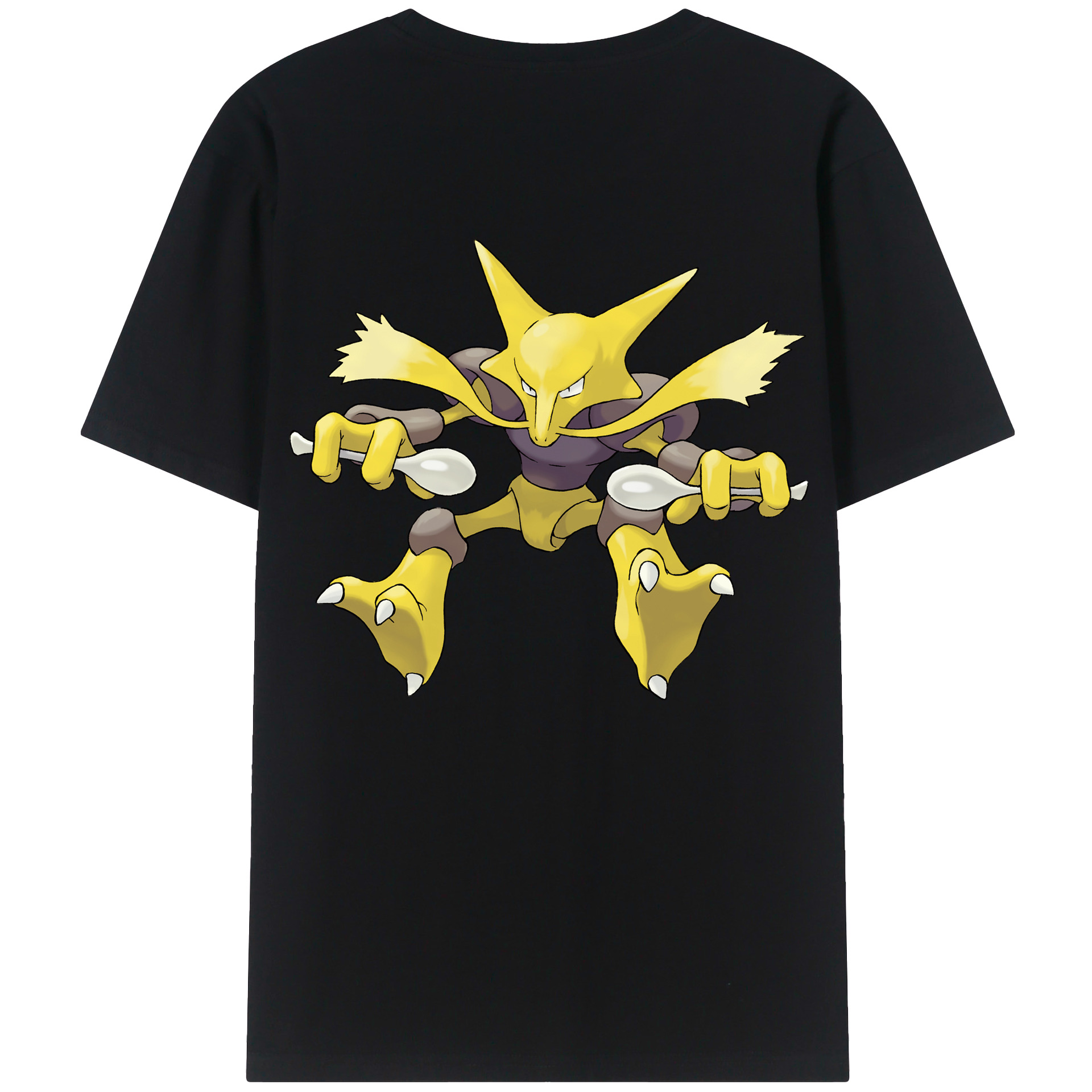 （画像用） ポケットモンスター Pokémon 綿100％ メンズ半袖Tシャツ（バックプリント） 通気性