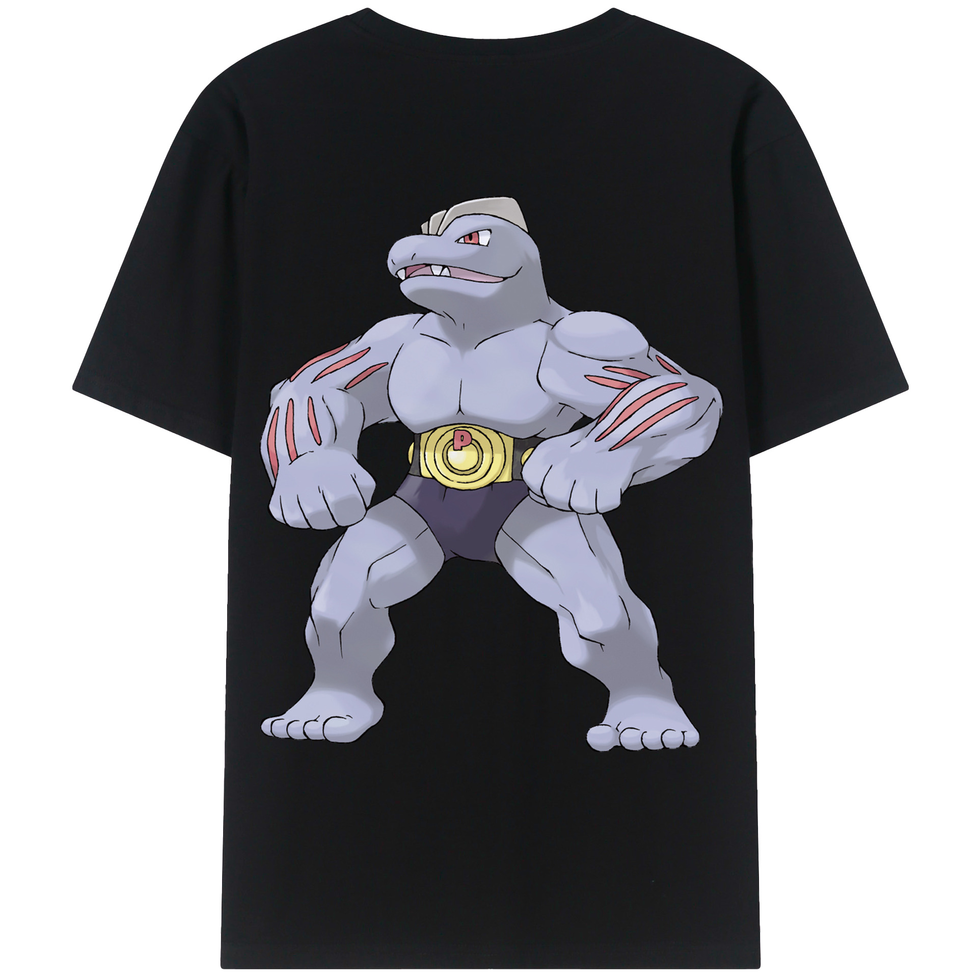 （画像用） ポケットモンスター Pokémon 綿100％ メンズ半袖Tシャツ（バックプリント） 通気性