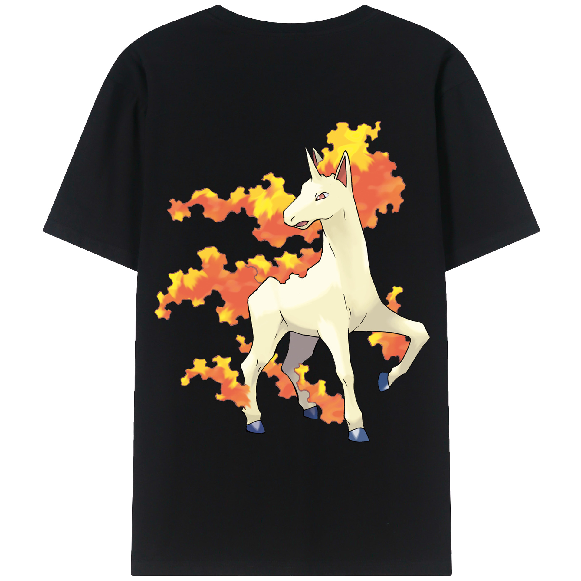 （画像用） ポケットモンスター Pokémon 綿100％ メンズ半袖Tシャツ（バックプリント） 通気性