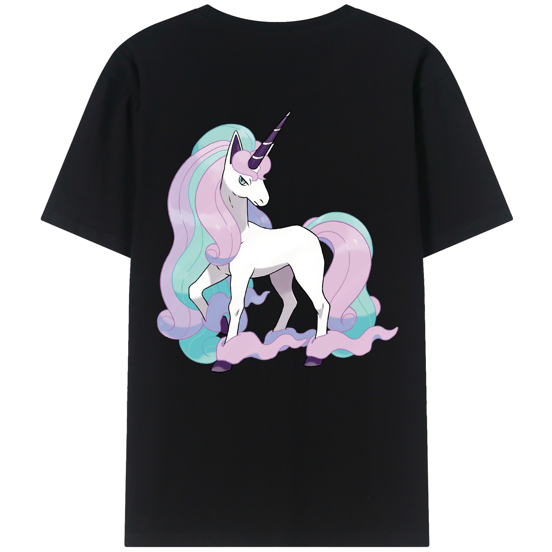 （画像用） ポケットモンスター Pokémon 綿100％ メンズ半袖Tシャツ（バックプリント） 通気性