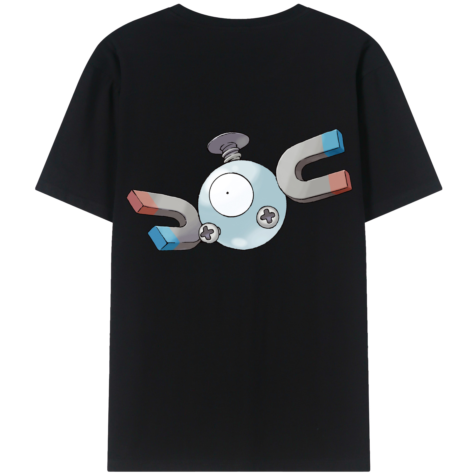 （画像用） ポケットモンスター Pokémon 綿100％ メンズ半袖Tシャツ（バックプリント） 通気性