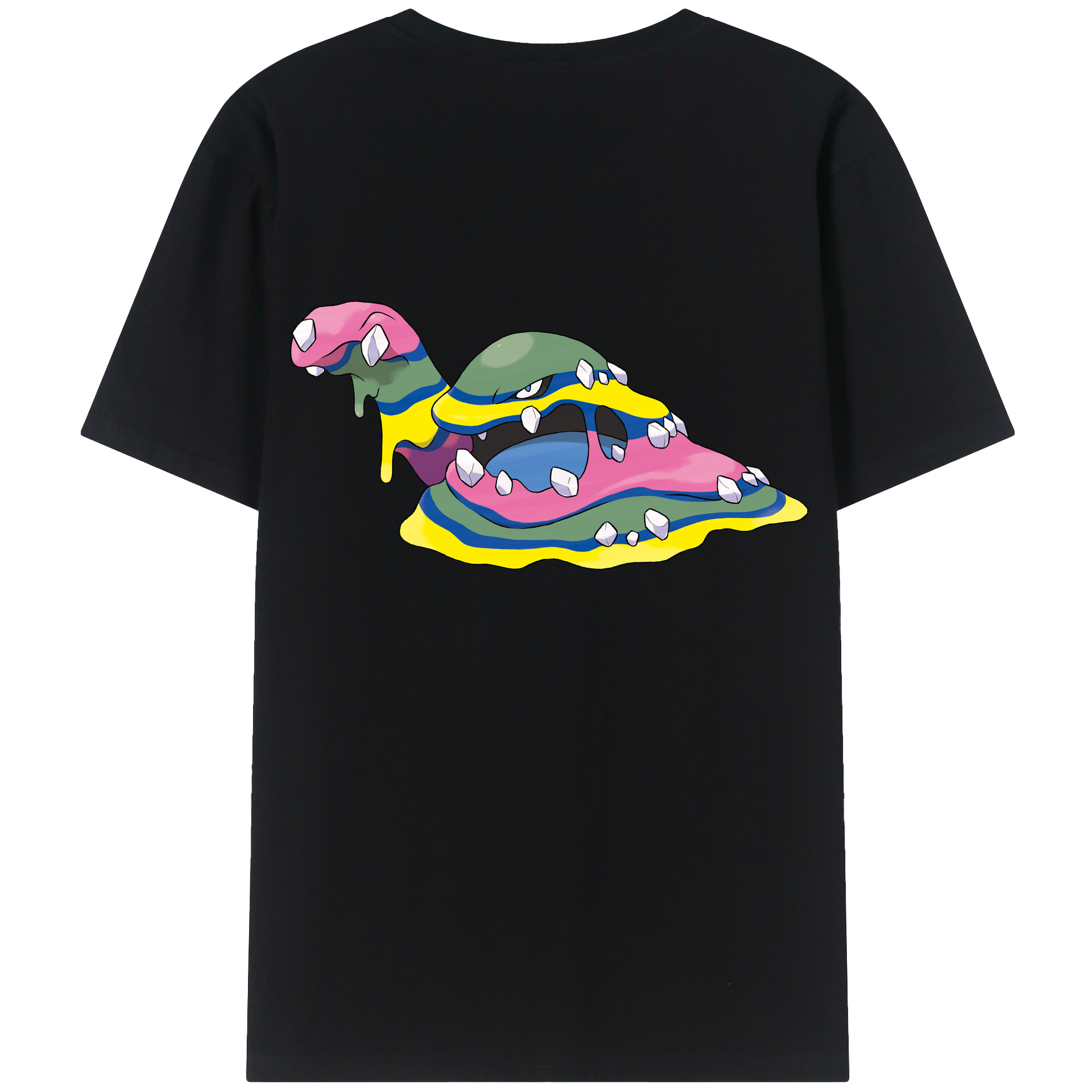 （画像用） ポケットモンスター Pokémon 綿100％ メンズ半袖Tシャツ（バックプリント） 通気性