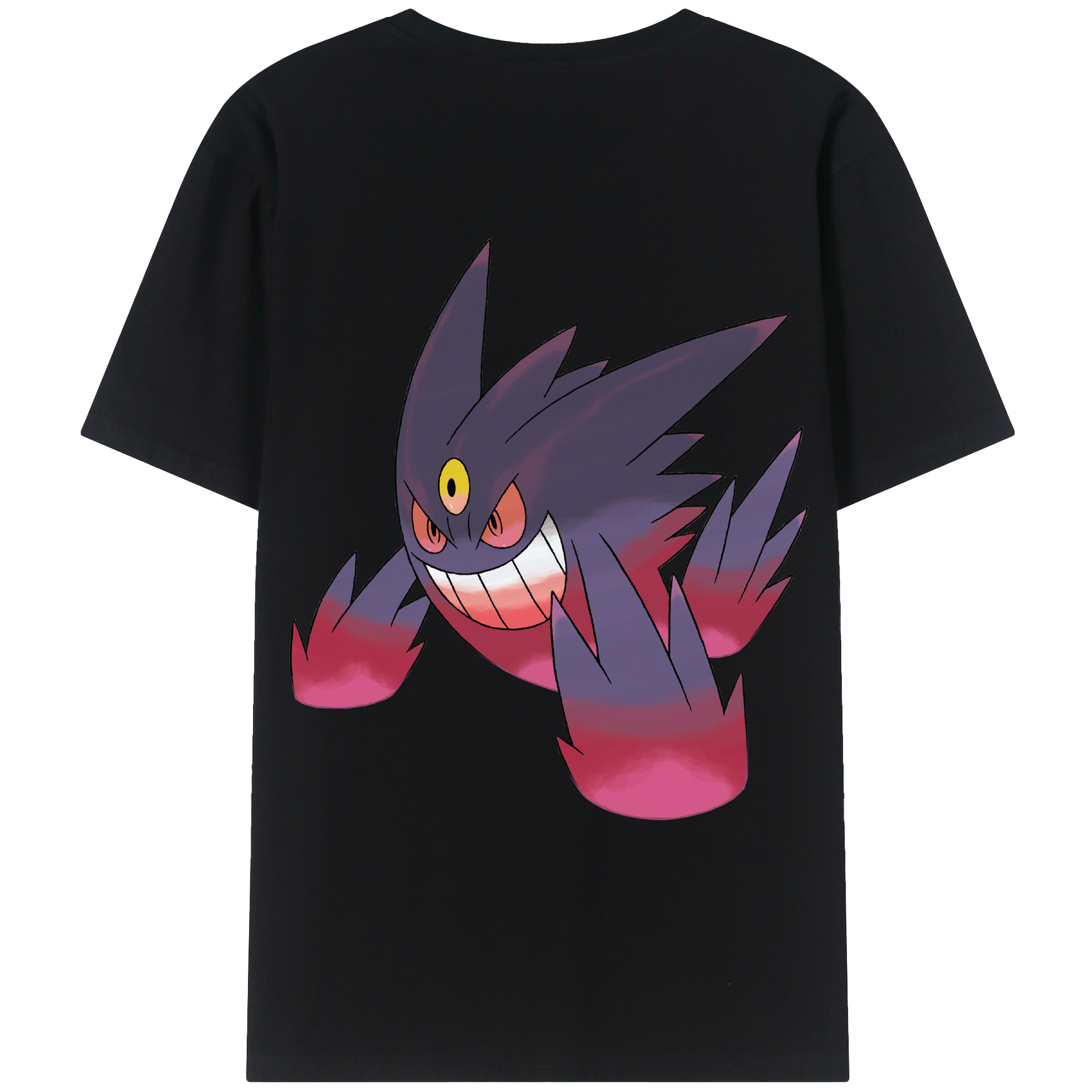 （画像用） ポケットモンスター Pokémon 綿100％ メンズ半袖Tシャツ（バックプリント） 通気性