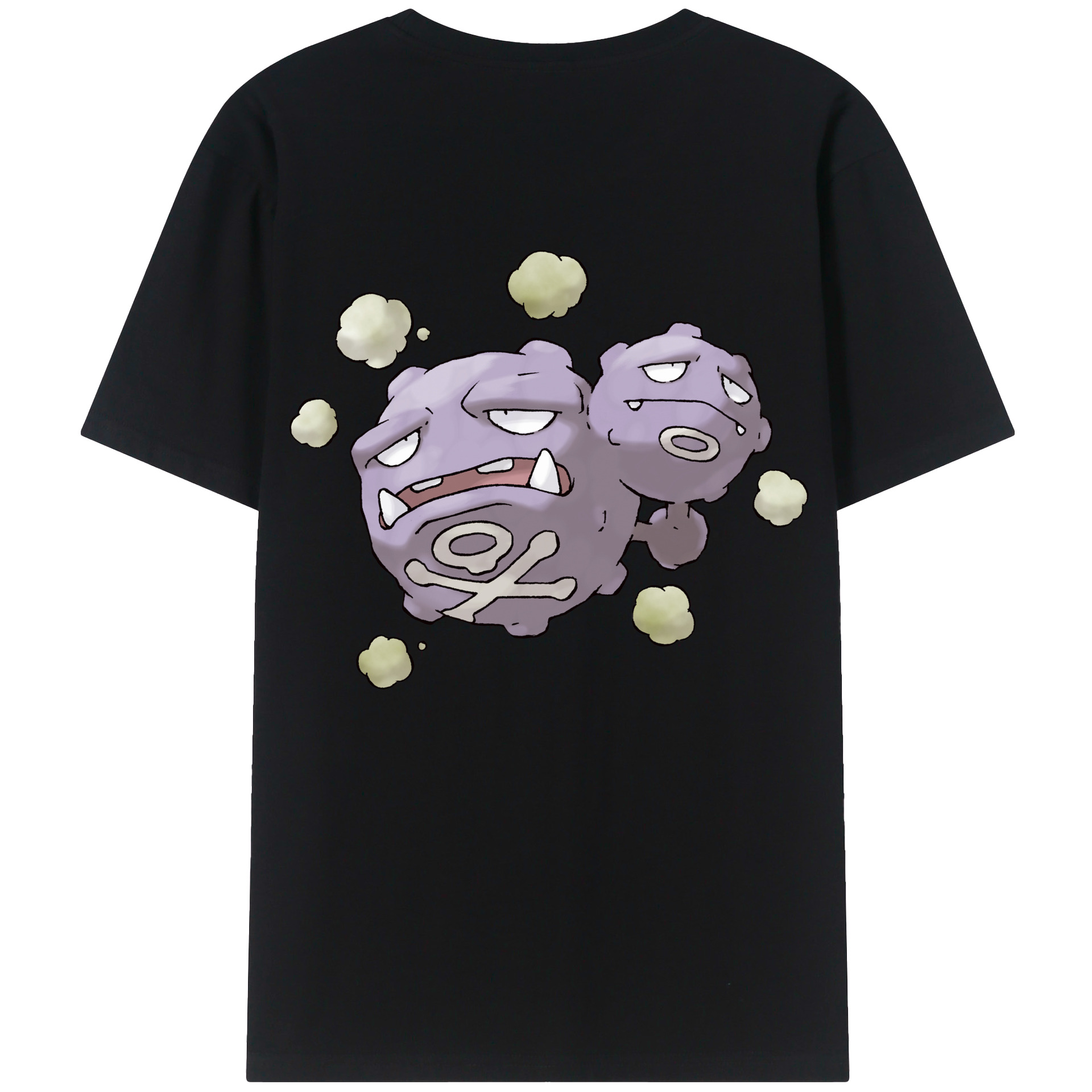 （画像用） ポケットモンスター Pokémon 綿100％ メンズ半袖Tシャツ（バックプリント） 通気性