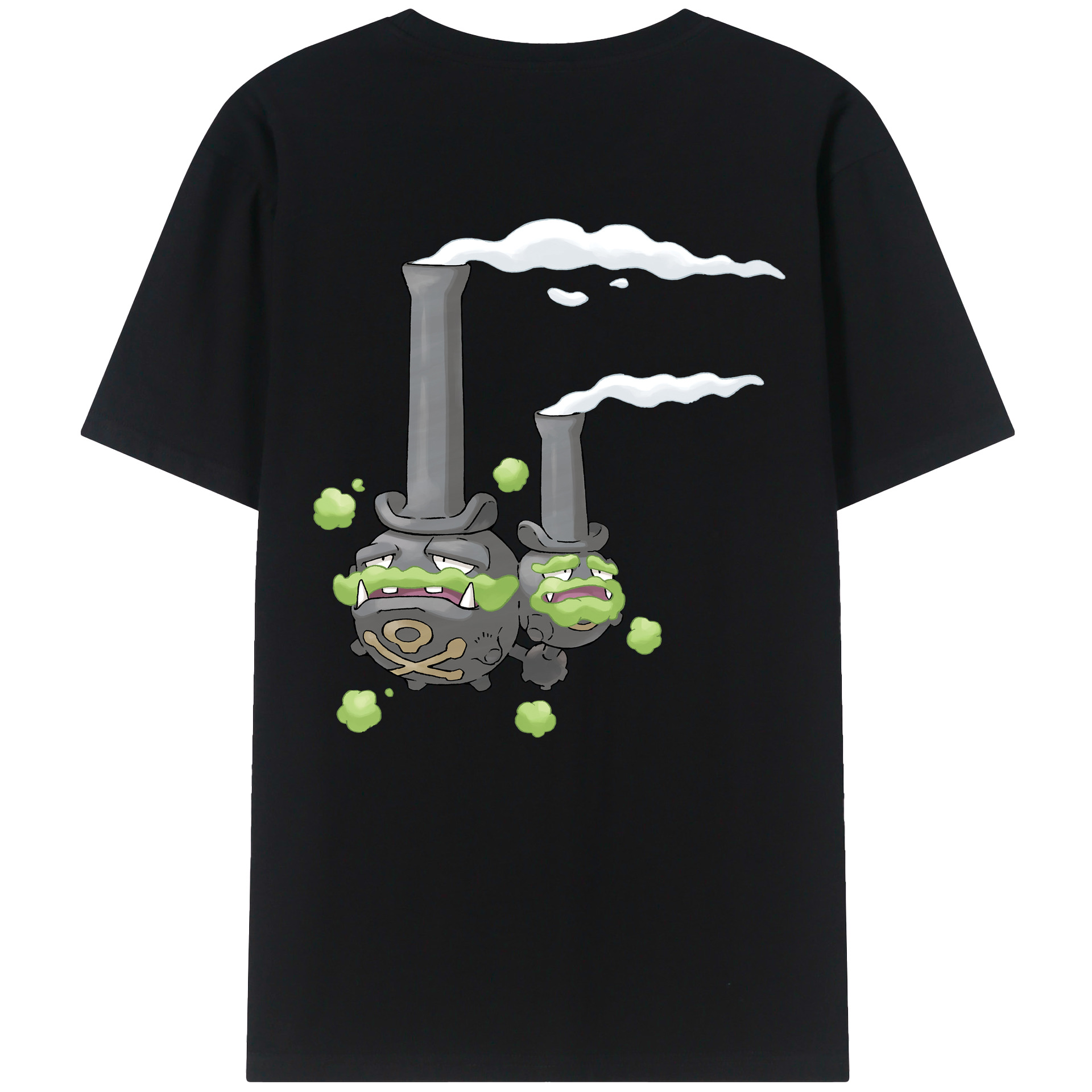 （画像用） ポケットモンスター Pokémon 綿100％ メンズ半袖Tシャツ（バックプリント） 通気性