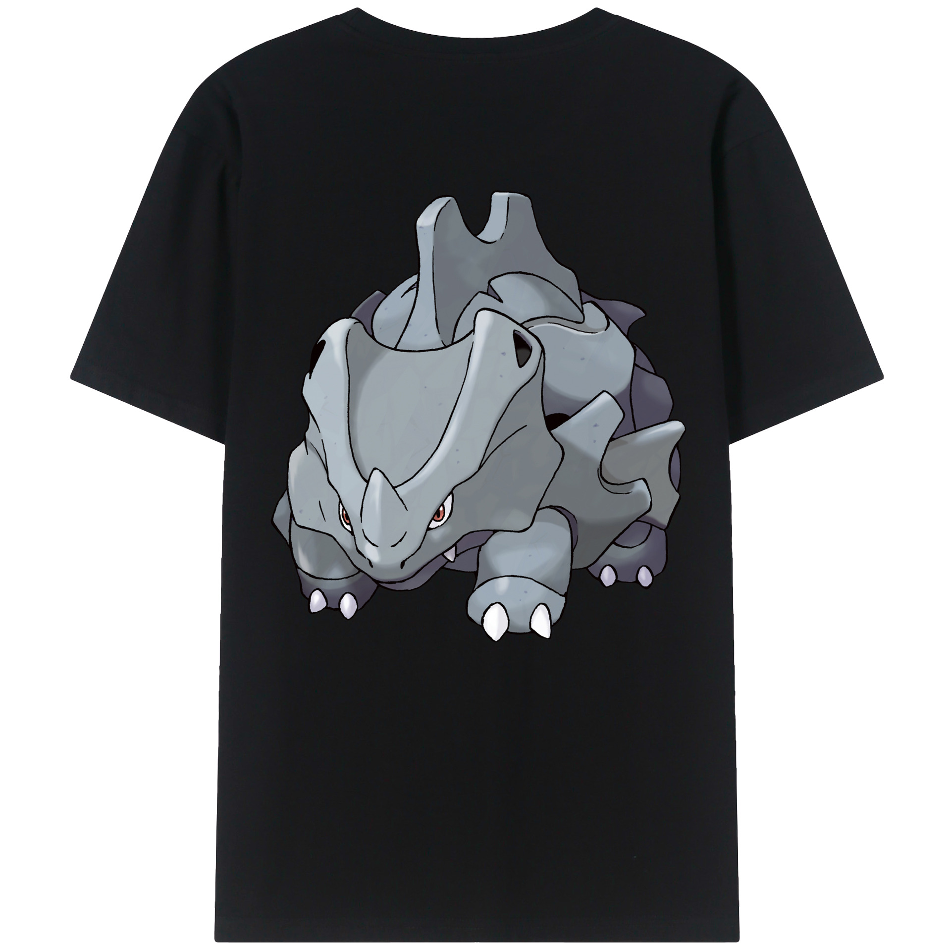 （画像用） ポケットモンスター Pokémon 綿100％ メンズ半袖Tシャツ（バックプリント） 通気性