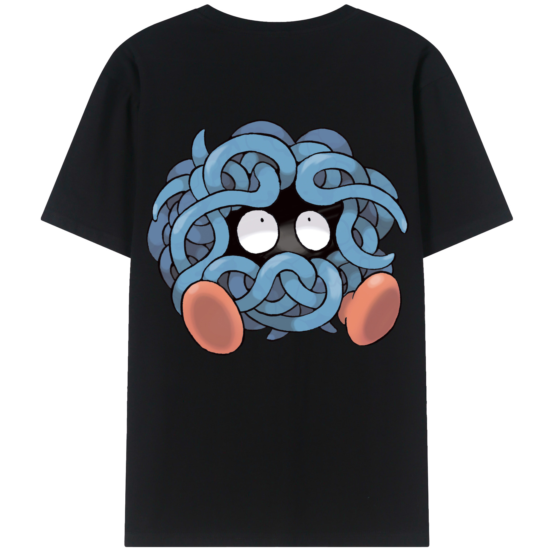 （画像用） ポケットモンスター Pokémon 綿100％ メンズ半袖Tシャツ（バックプリント） 通気性