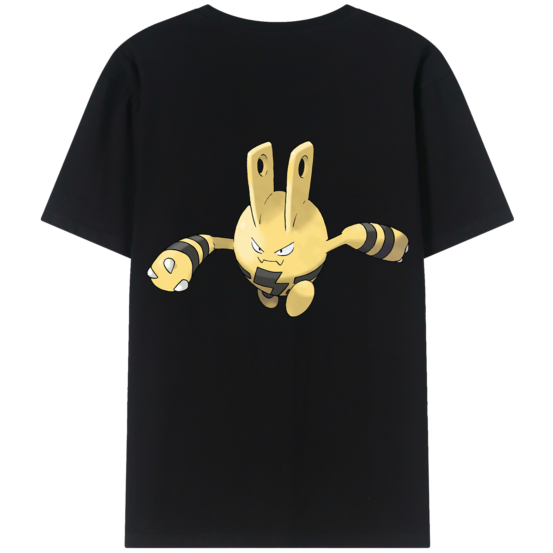 （画像用） ポケットモンスター Pokémon 綿100％ メンズ半袖Tシャツ（バックプリント） 通気性
