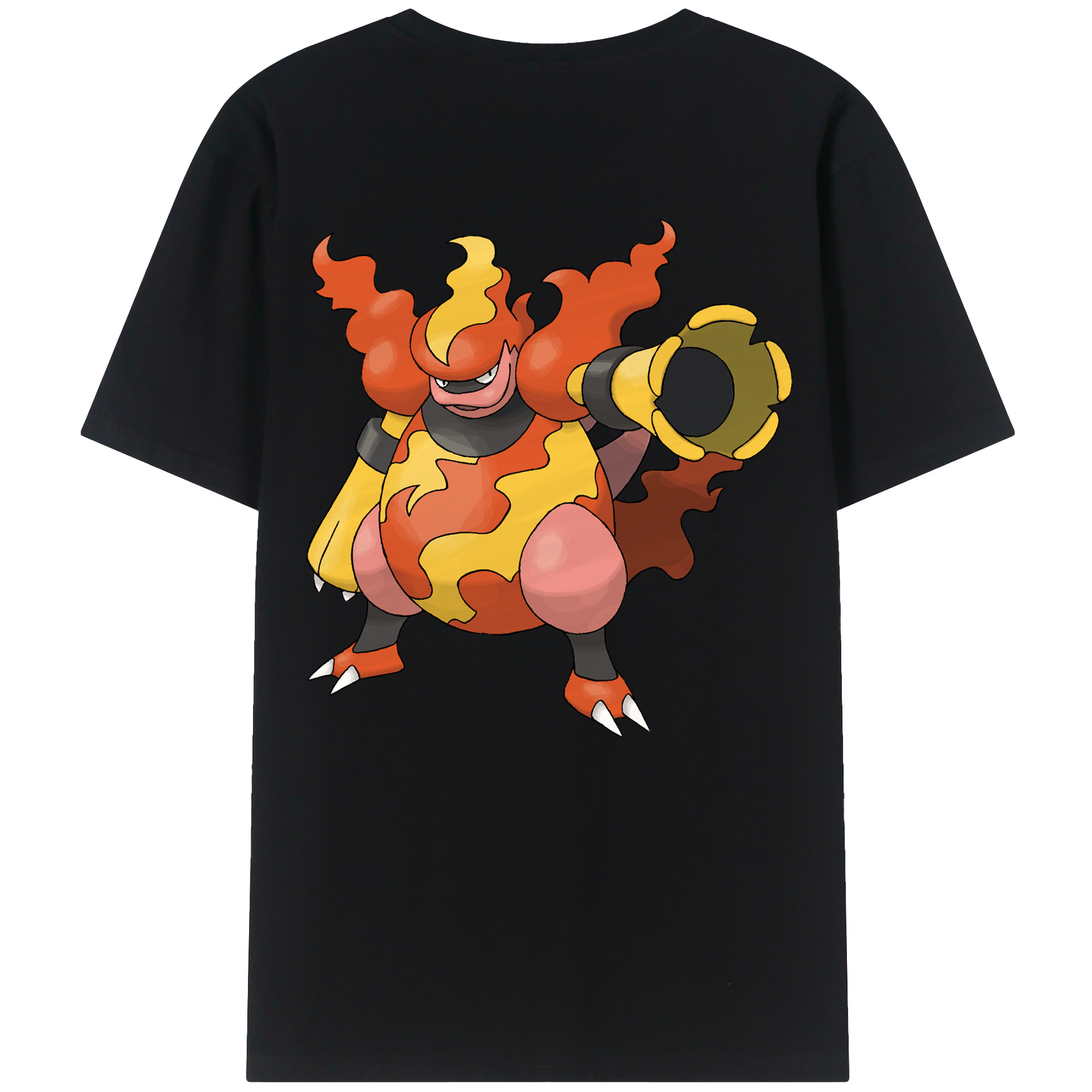 （画像用） ポケットモンスター Pokémon 綿100％ メンズ半袖Tシャツ（バックプリント） 通気性