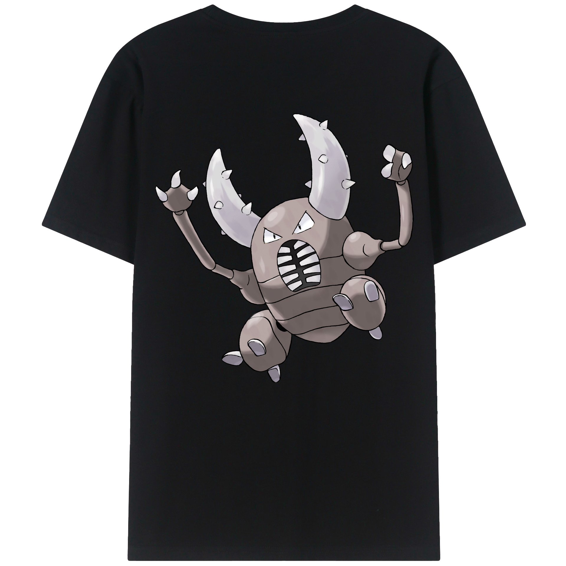 （画像用） ポケットモンスター Pokémon 綿100％ メンズ半袖Tシャツ（バックプリント） 通気性