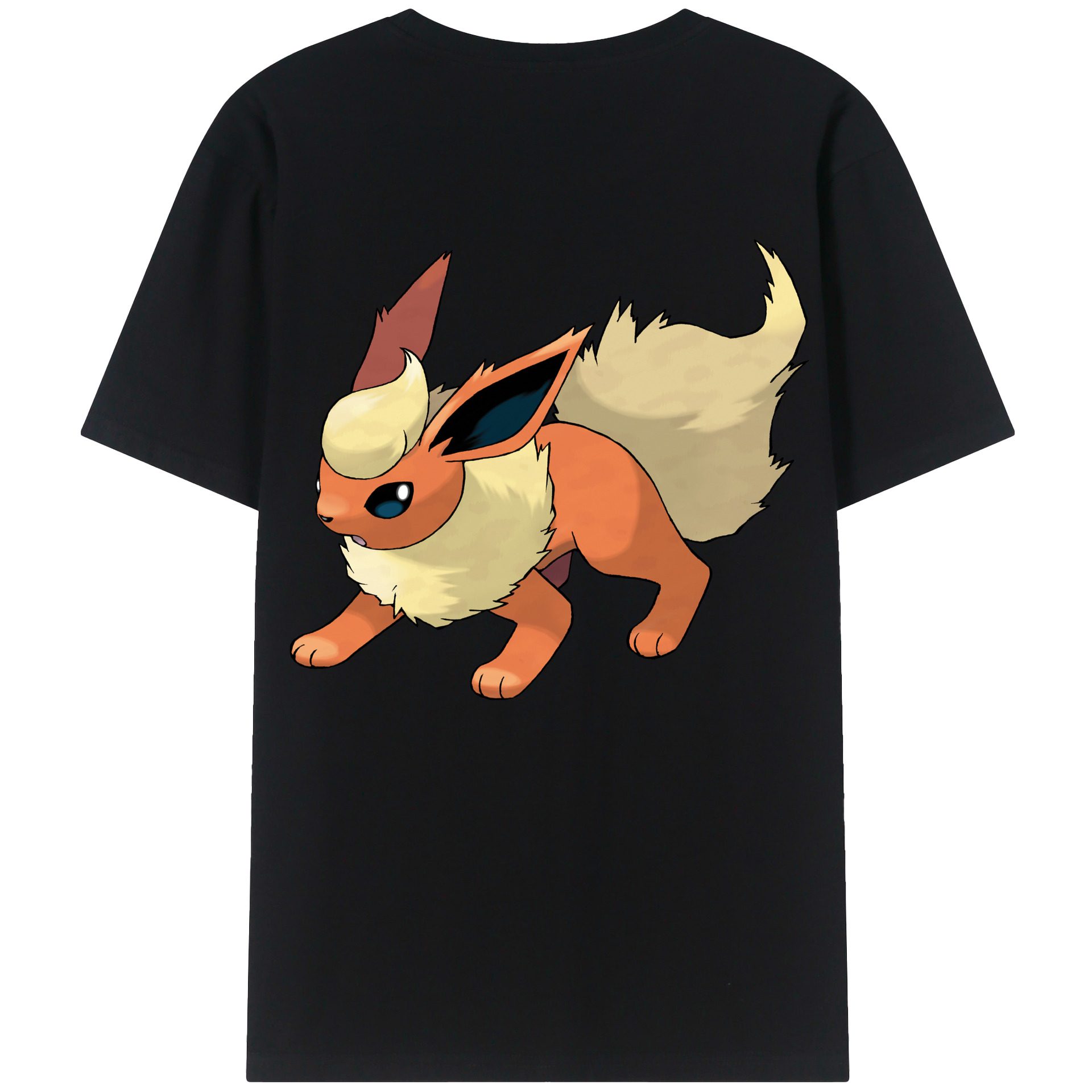 （画像用） ポケットモンスター Pokémon 綿100％ メンズ半袖Tシャツ（バックプリント） 通気性