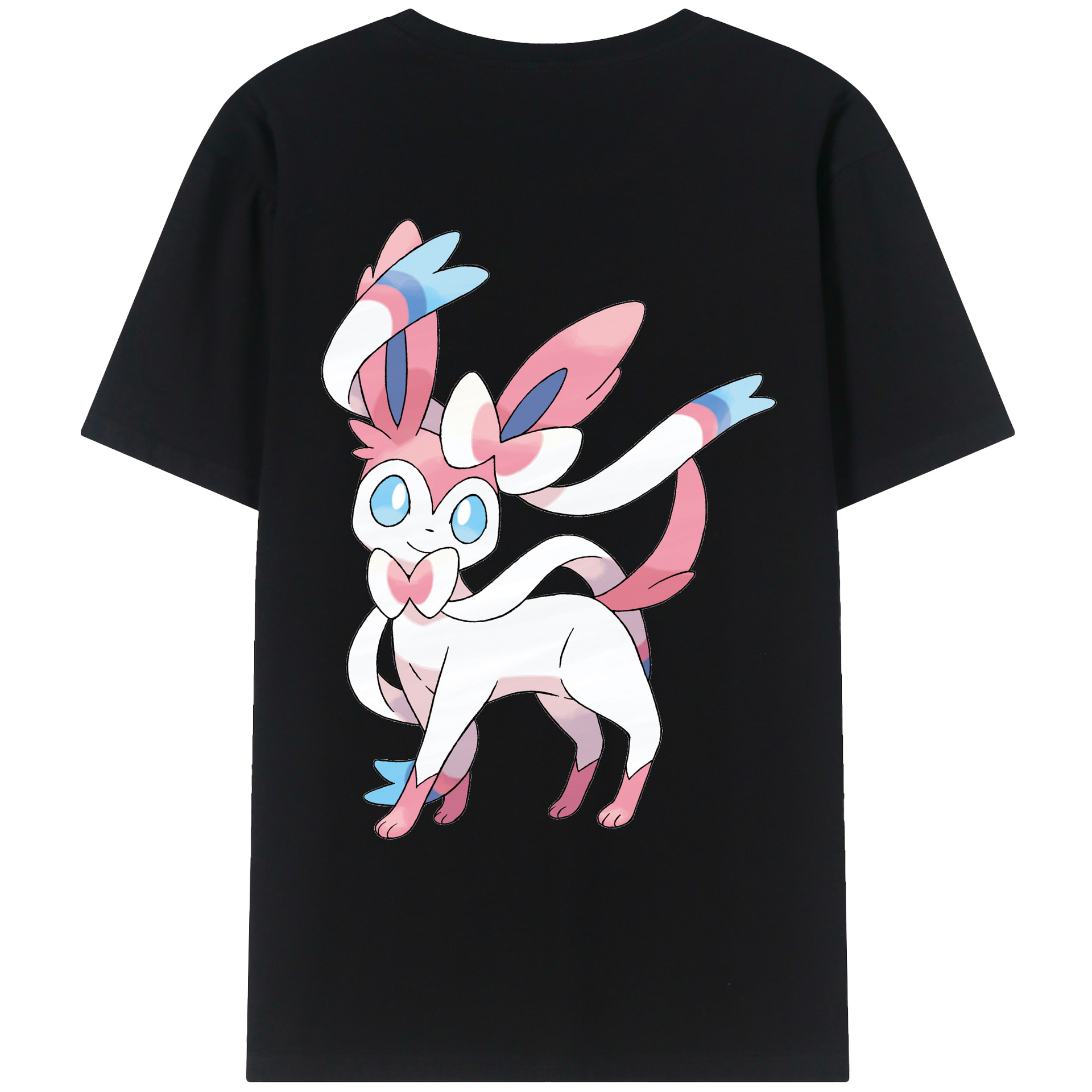 （画像用） ポケットモンスター Pokémon 綿100％ メンズ半袖Tシャツ（バックプリント） 通気性