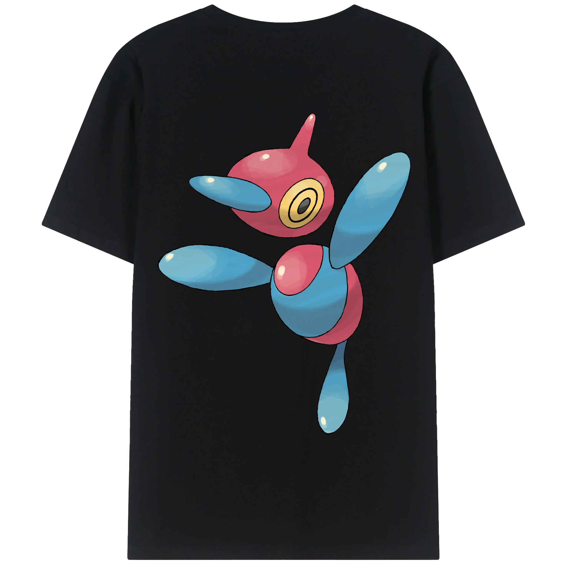 （画像用） ポケットモンスター Pokémon 綿100％ メンズ半袖Tシャツ（バックプリント） 通気性
