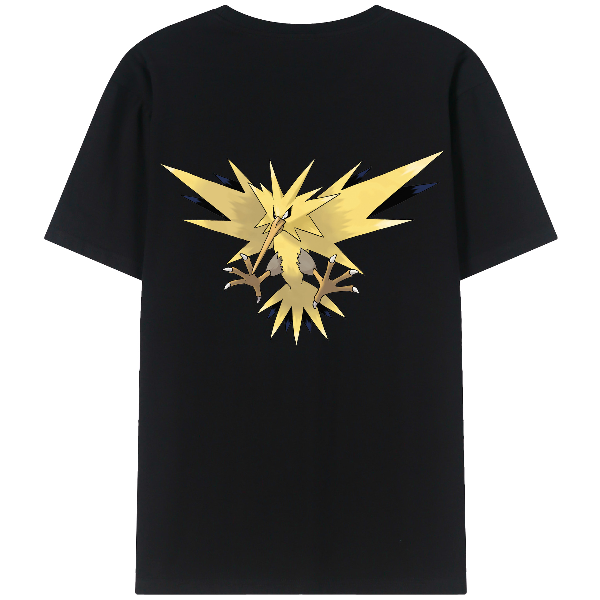 （画像用） ポケットモンスター Pokémon 綿100％ メンズ半袖Tシャツ（バックプリント） 通気性