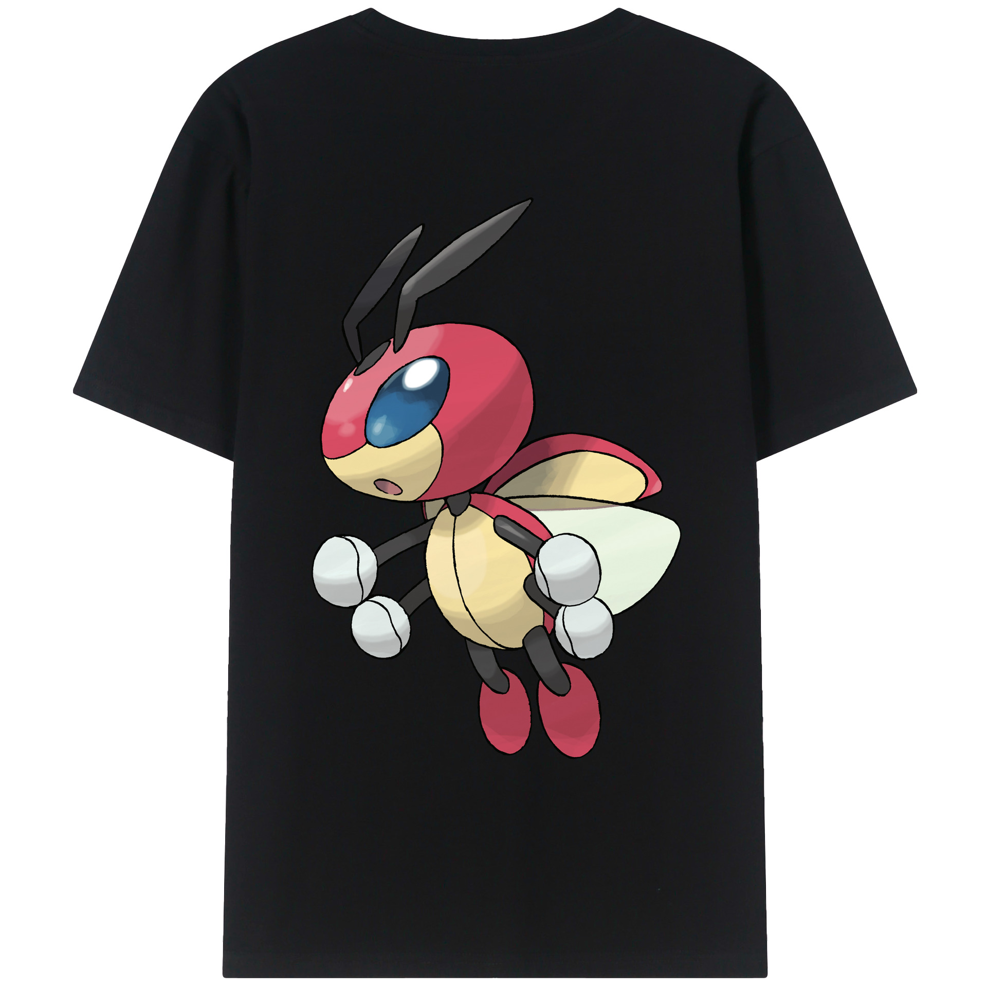 （画像用） ポケットモンスター Pokémon 綿100％ メンズ半袖Tシャツ（バックプリント） 通気性