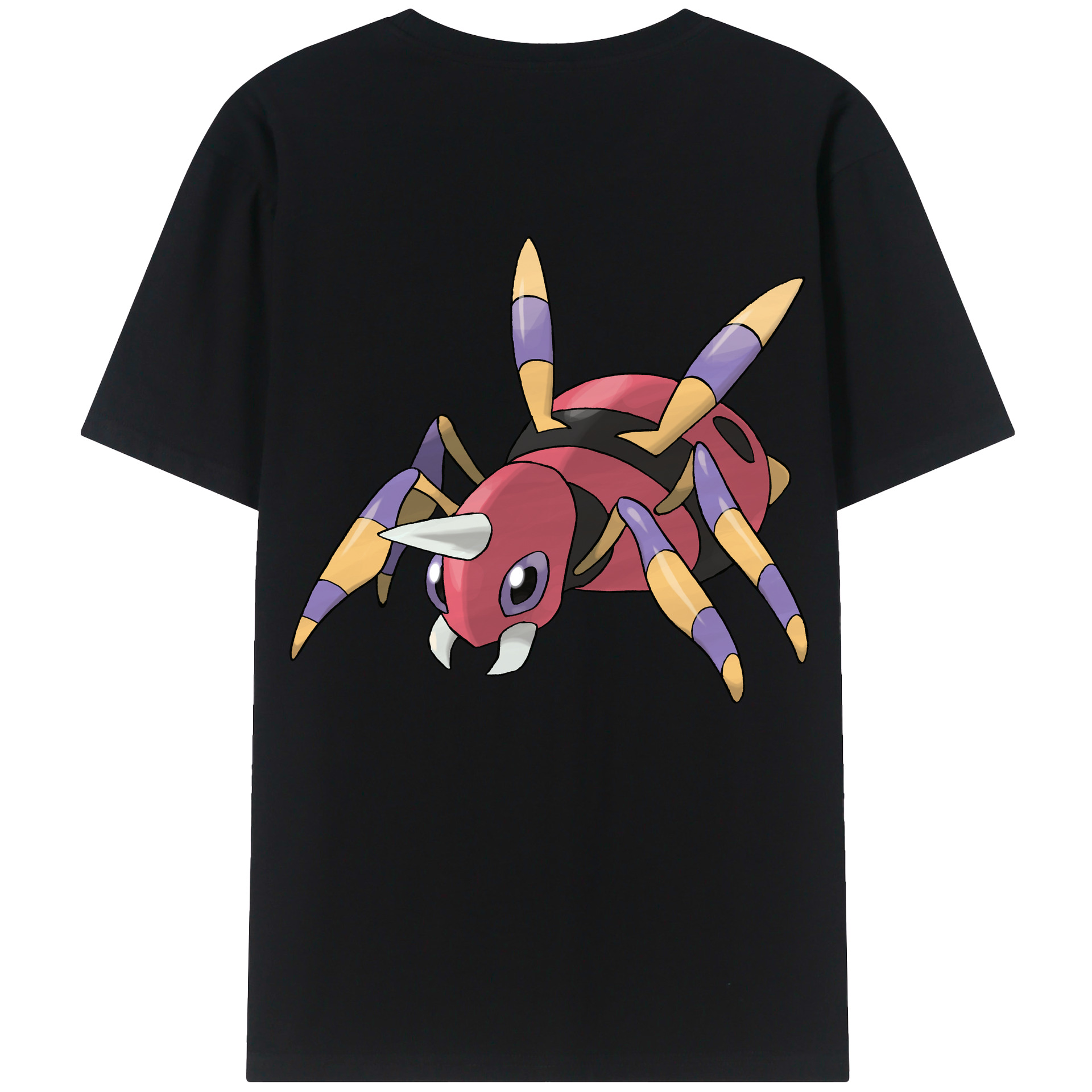 （画像用） ポケットモンスター Pokémon 綿100％ メンズ半袖Tシャツ（バックプリント） 通気性