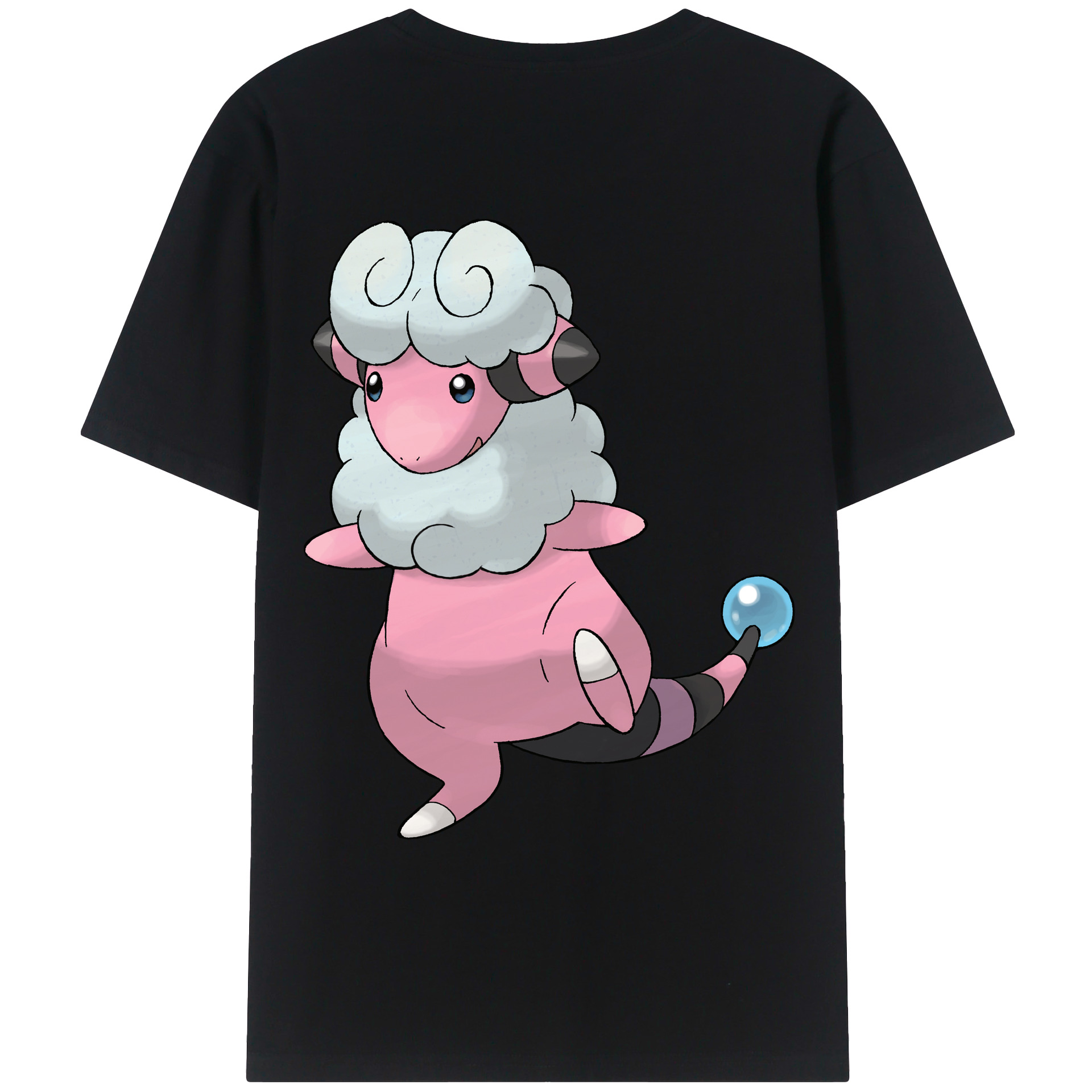 （画像用） ポケットモンスター Pokémon 綿100％ メンズ半袖Tシャツ（バックプリント） 通気性