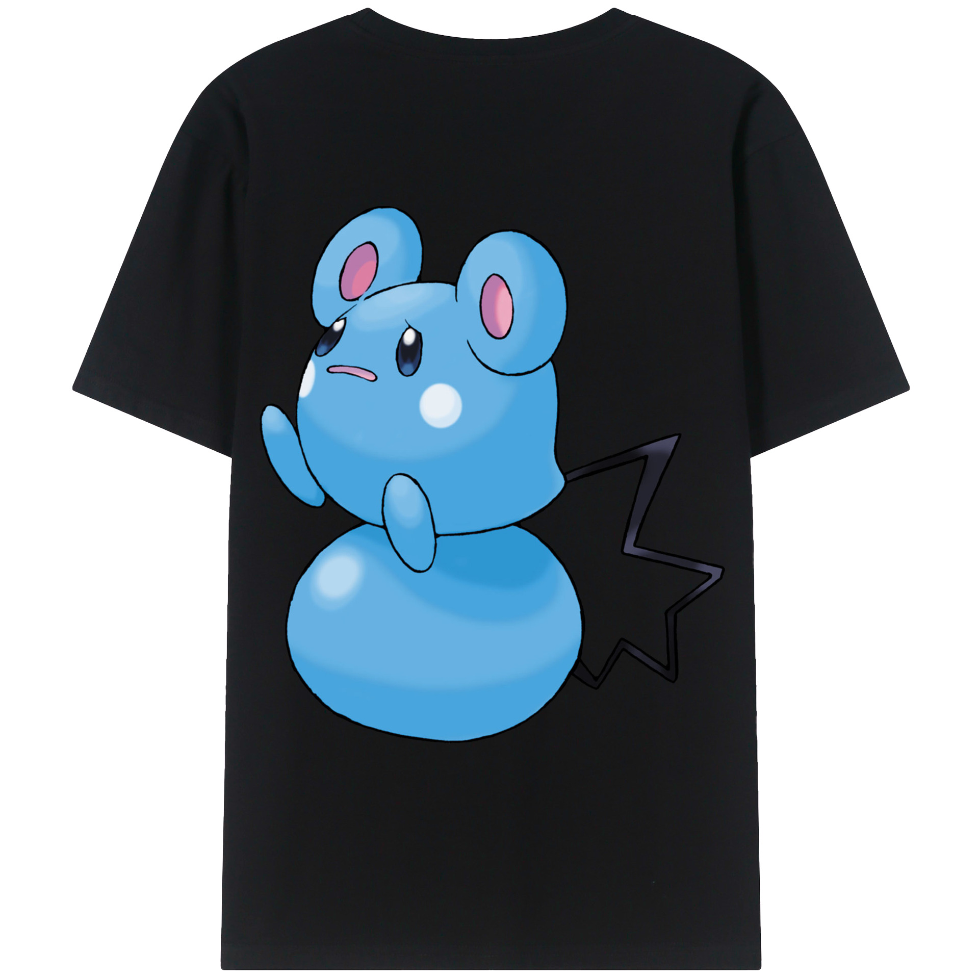 （画像用） ポケットモンスター Pokémon 綿100％ メンズ半袖Tシャツ（バックプリント） 通気性
