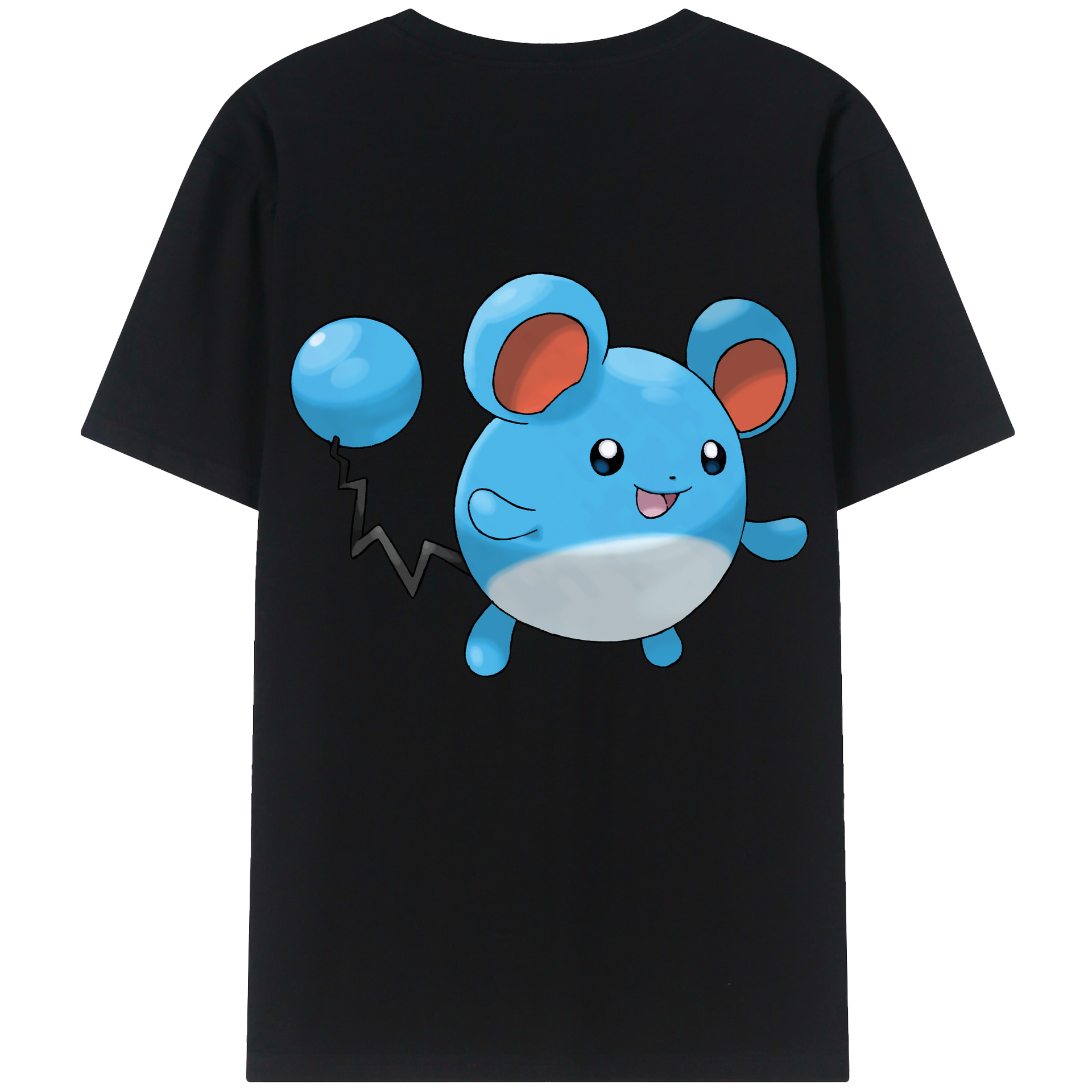 （画像用） ポケットモンスター Pokémon 綿100％ メンズ半袖Tシャツ（バックプリント） 通気性
