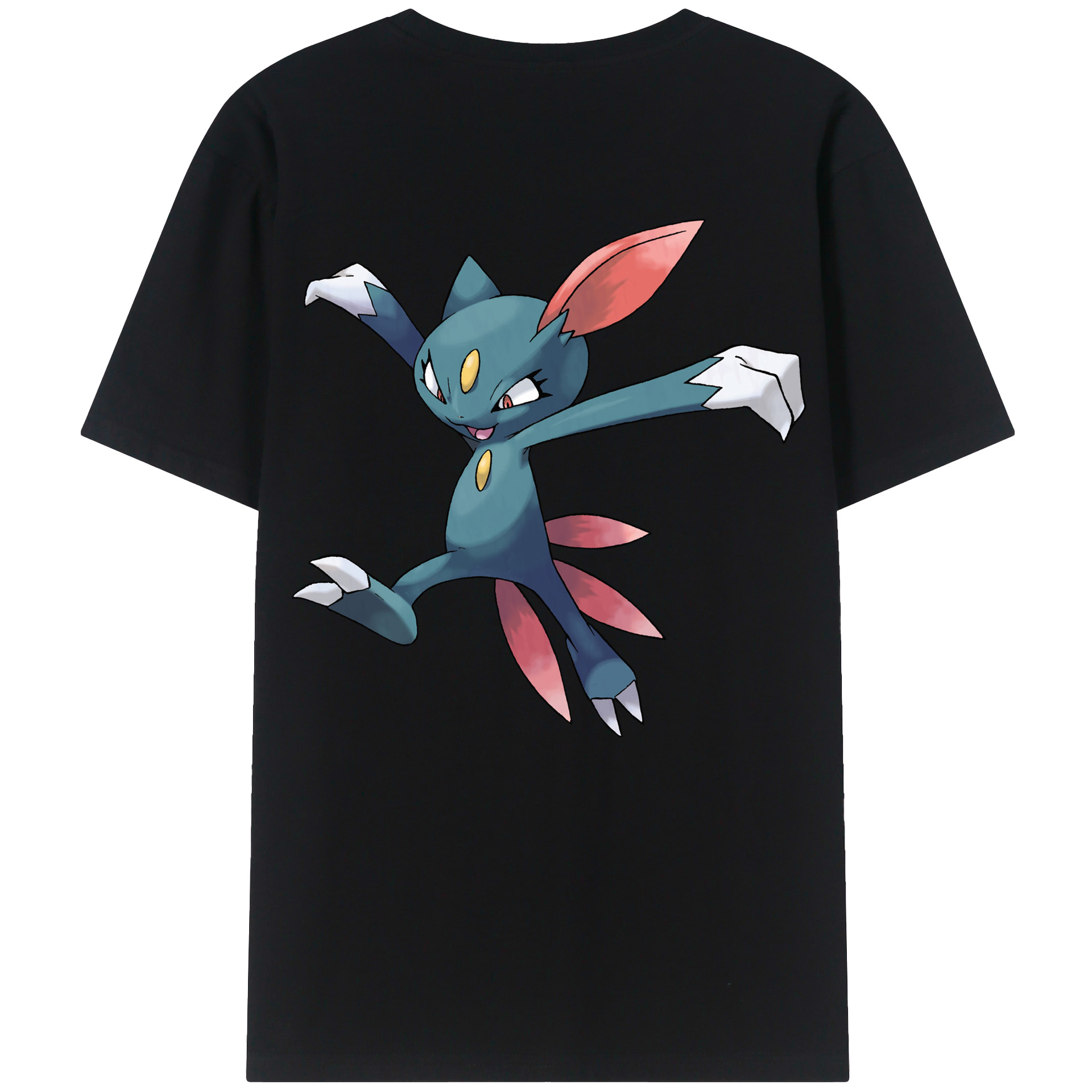 （画像用） ポケットモンスター Pokémon 綿100％ メンズ半袖Tシャツ（バックプリント） 通気性