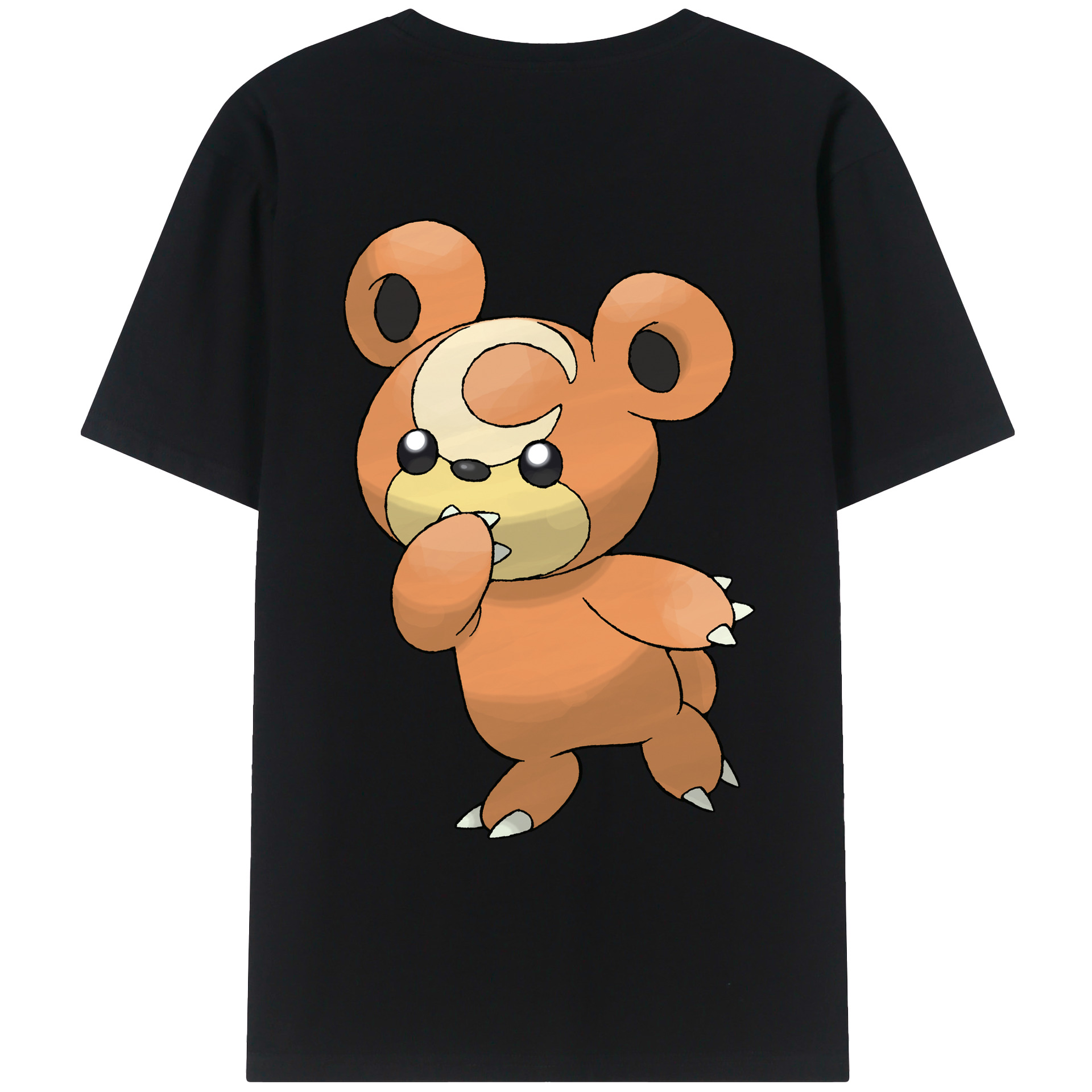 （画像用） ポケットモンスター Pokémon 綿100％ メンズ半袖Tシャツ（バックプリント） 通気性