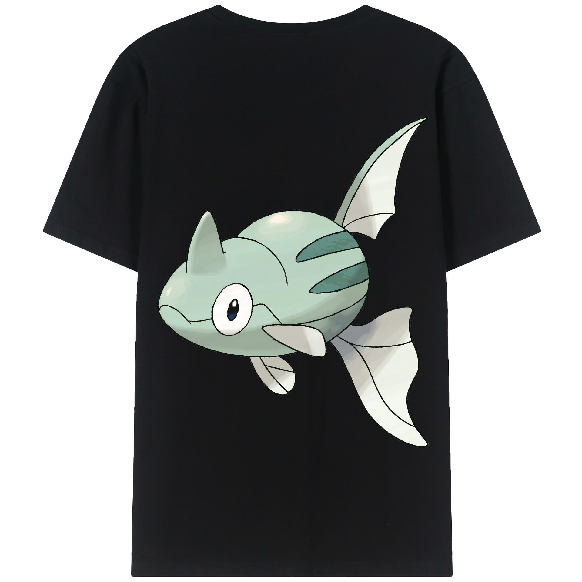 （画像用） ポケットモンスター Pokémon 綿100％ メンズ半袖Tシャツ（バックプリント） 通気性