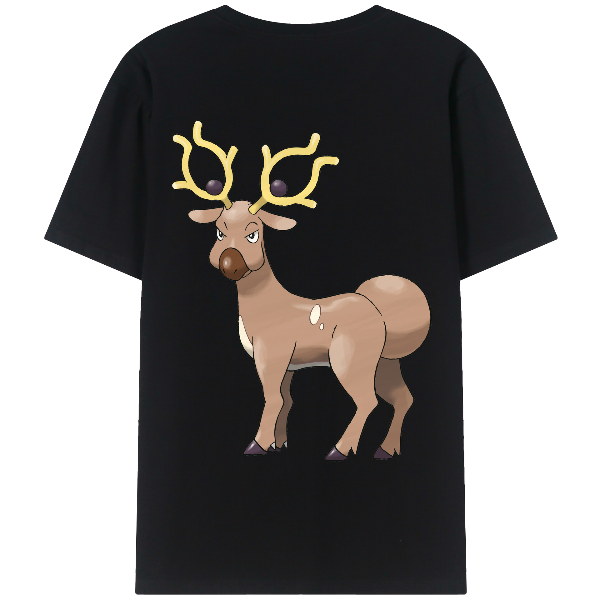 （画像用） ポケットモンスター Pokémon 綿100％ メンズ半袖Tシャツ（バックプリント） 通気性