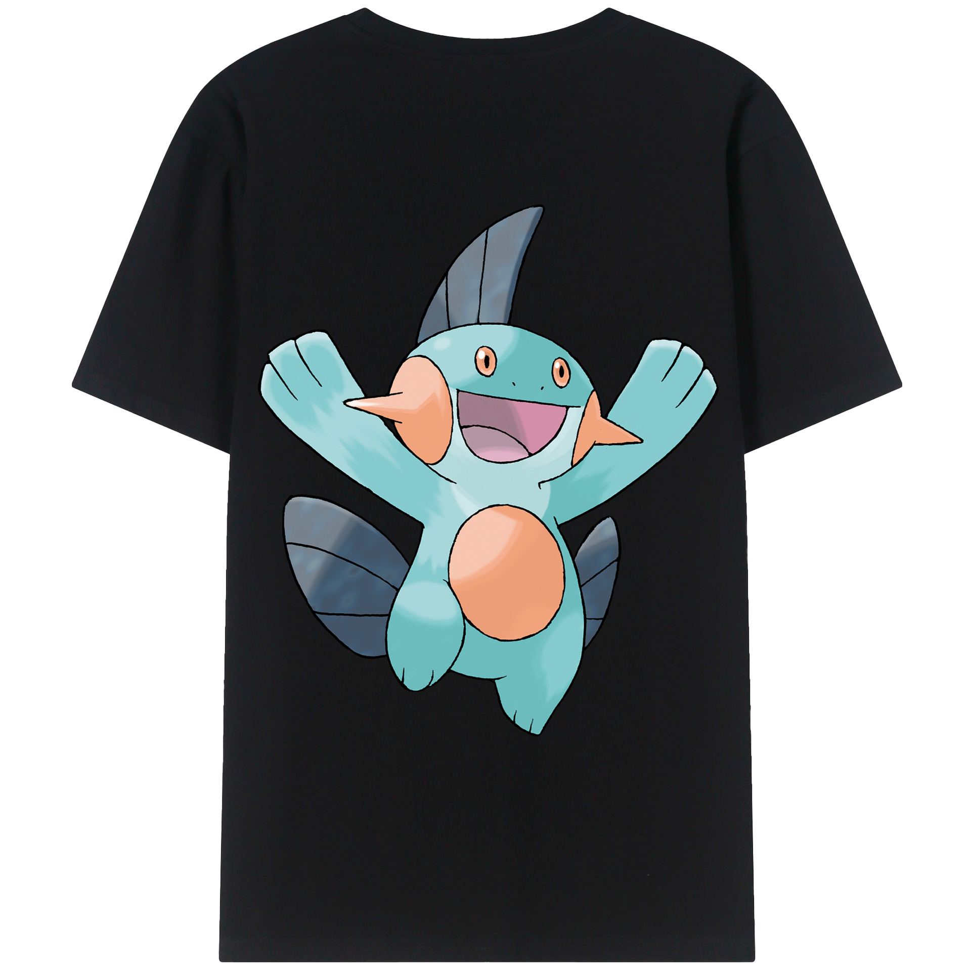 （画像用） ポケットモンスター Pokémon 綿100％ メンズ半袖Tシャツ（バックプリント） 通気性