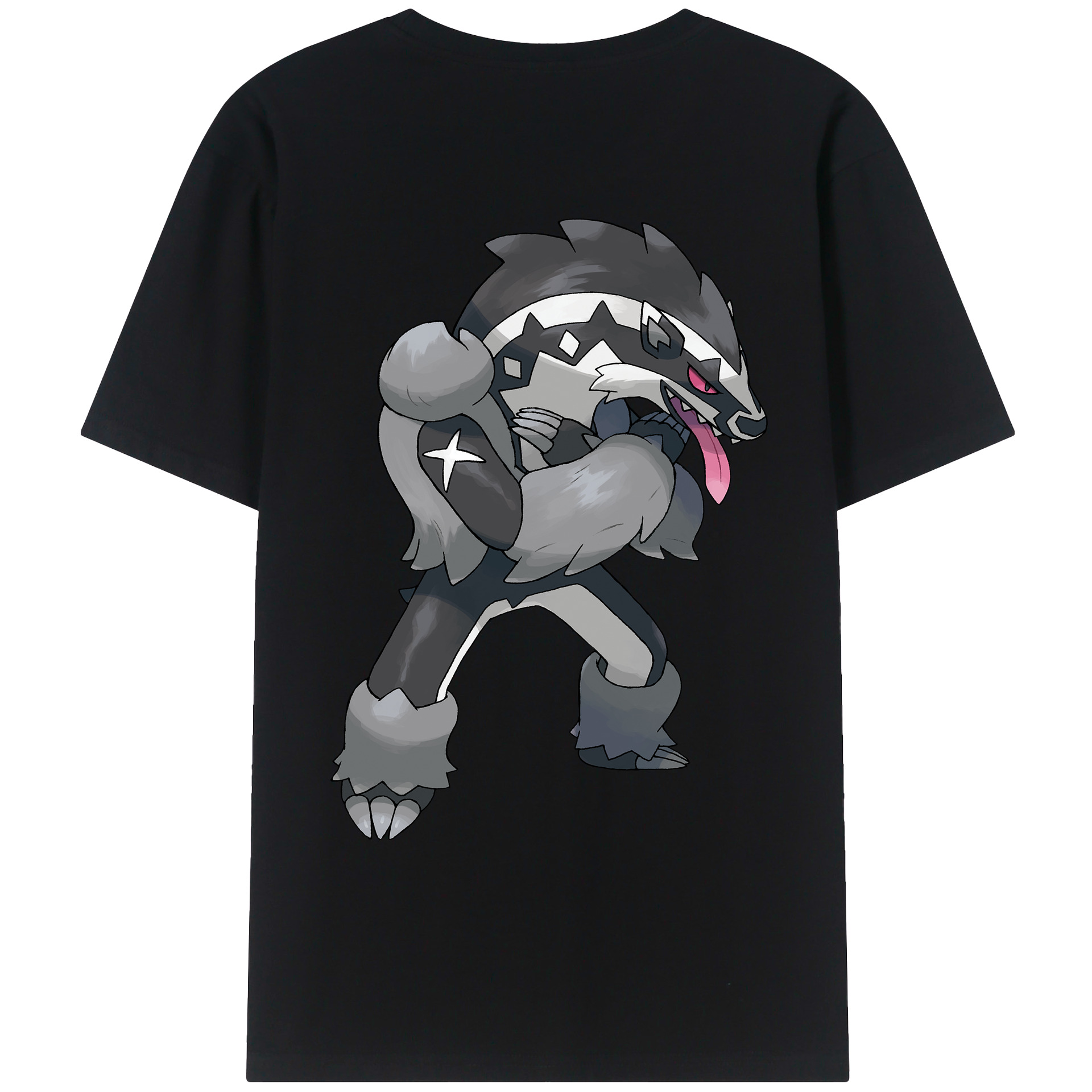 （画像用） ポケットモンスター Pokémon 綿100％ メンズ半袖Tシャツ（バックプリント） 通気性