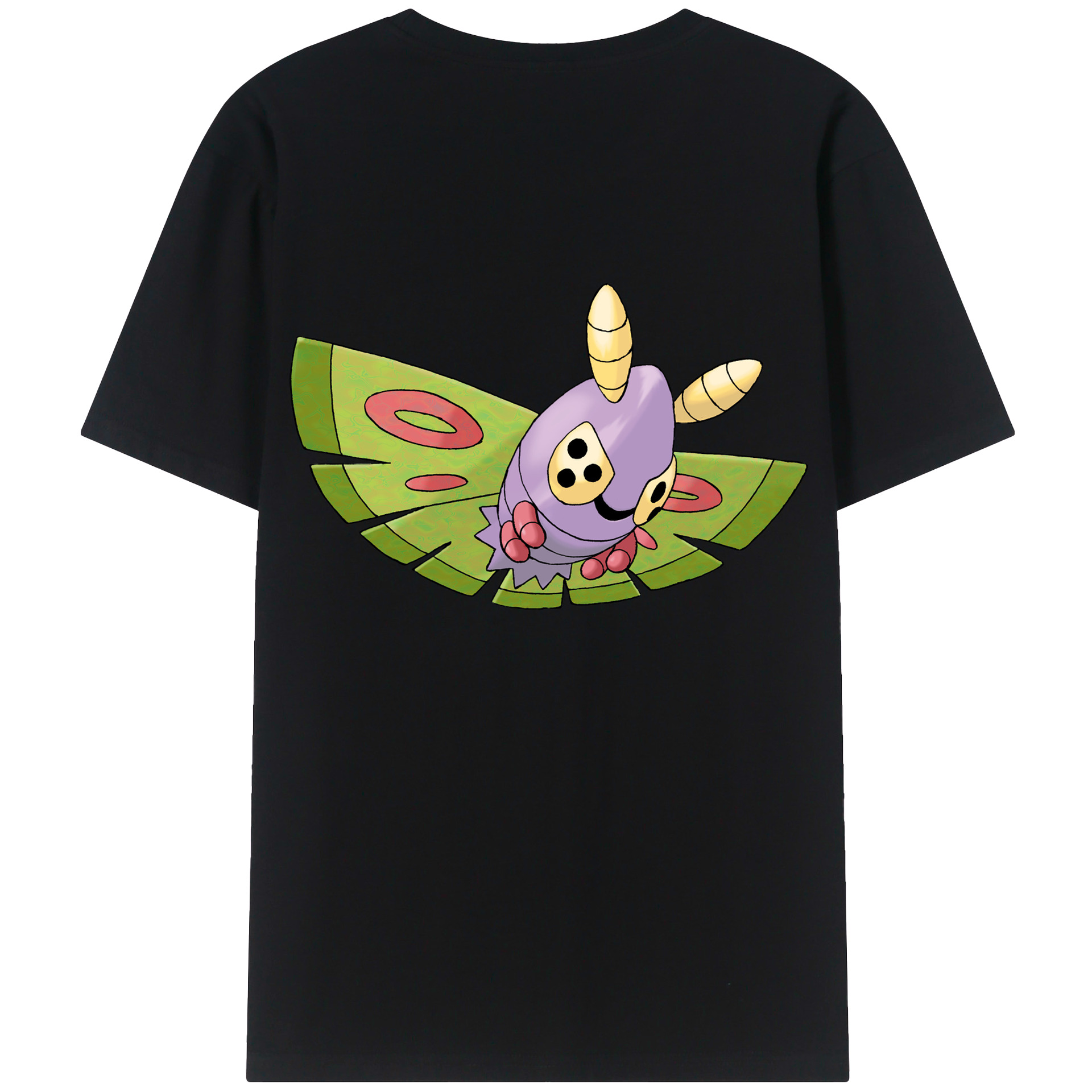 （画像用） ポケットモンスター Pokémon 綿100％ メンズ半袖Tシャツ（バックプリント） 通気性