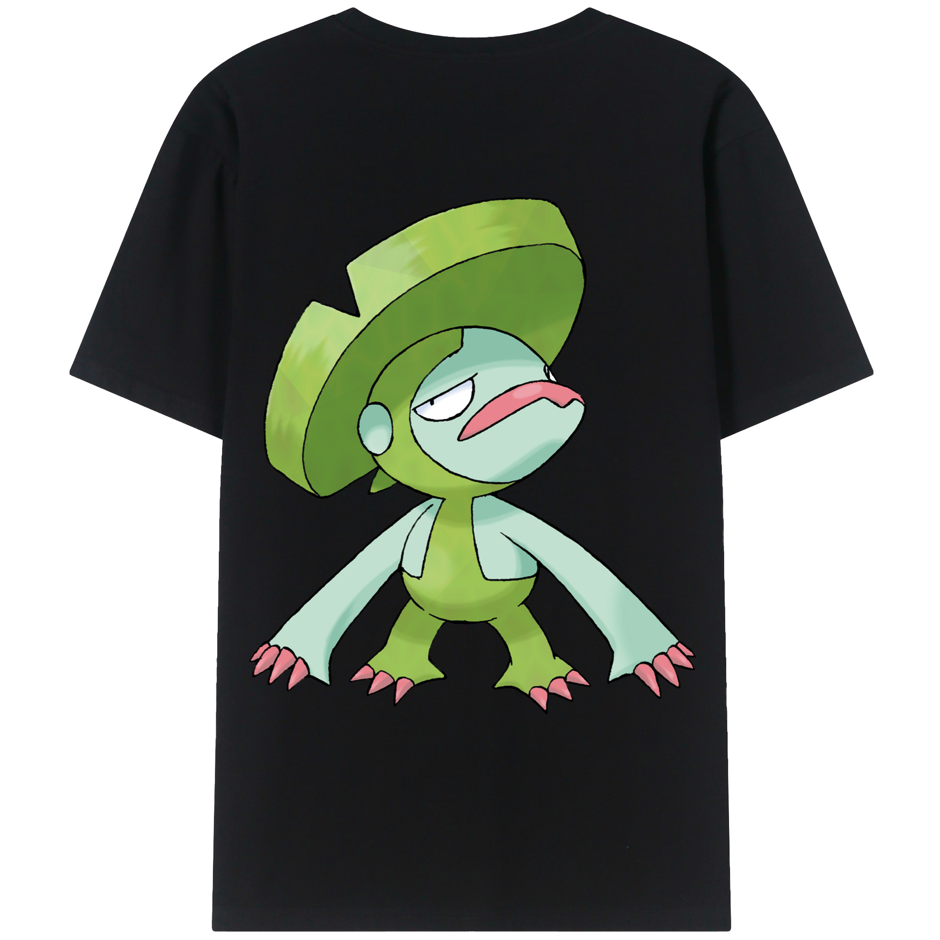 （画像用） ポケットモンスター Pokémon 綿100％ メンズ半袖Tシャツ（バックプリント） 通気性