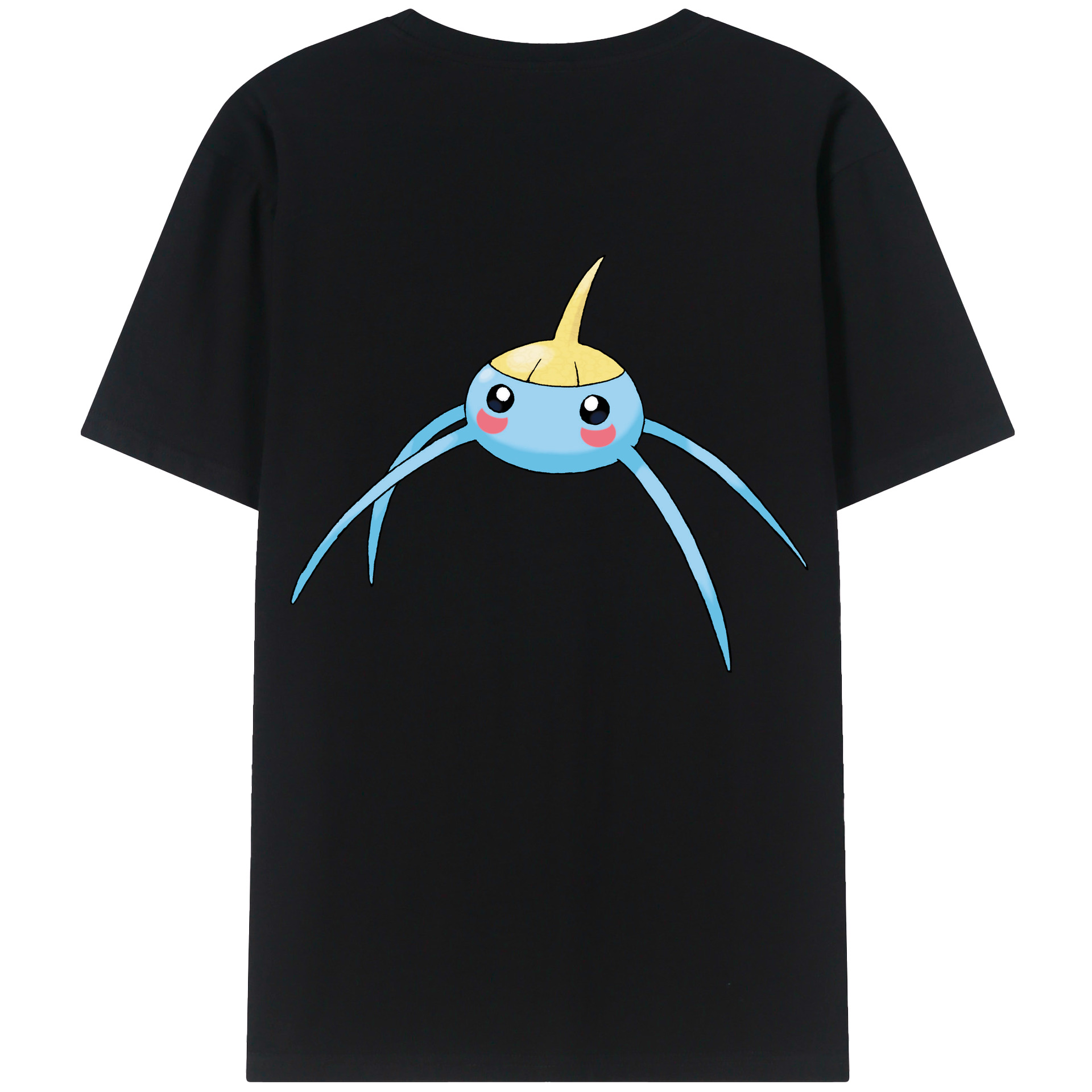 （画像用） ポケットモンスター Pokémon 綿100％ メンズ半袖Tシャツ（バックプリント） 通気性
