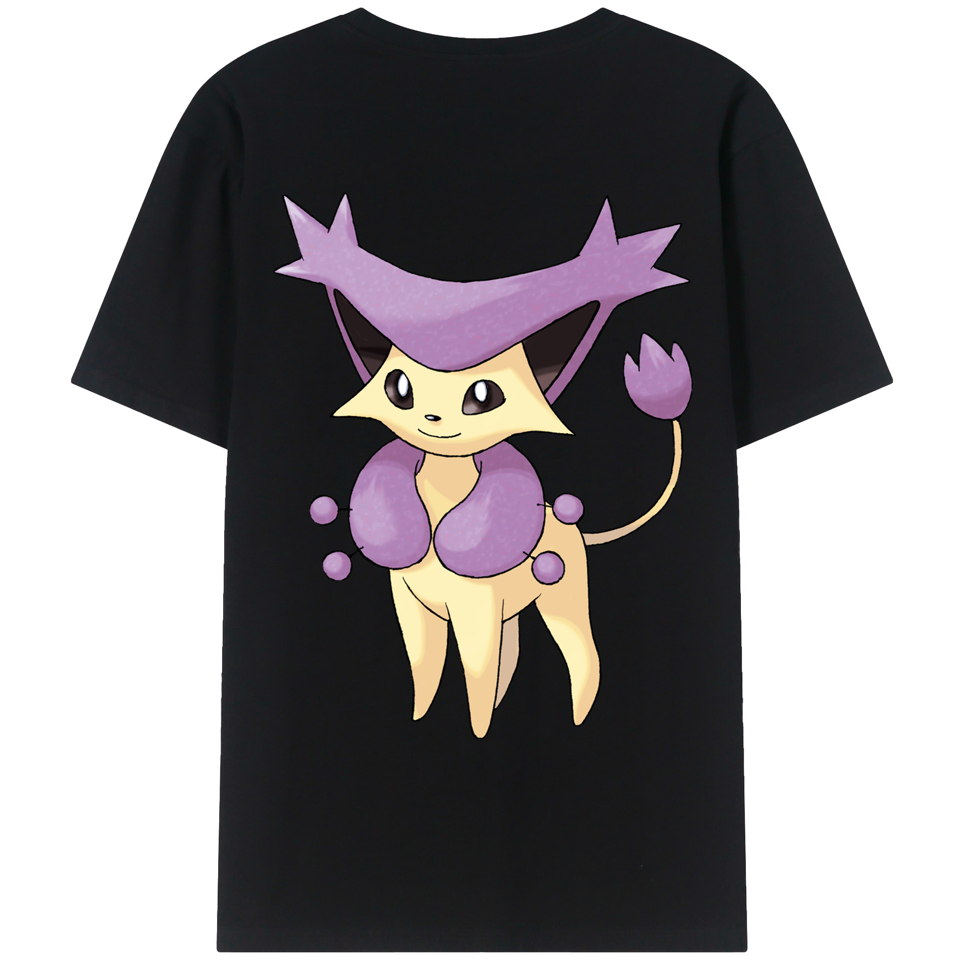 （画像用） ポケットモンスター Pokémon 綿100％ メンズ半袖Tシャツ（バックプリント） 通気性